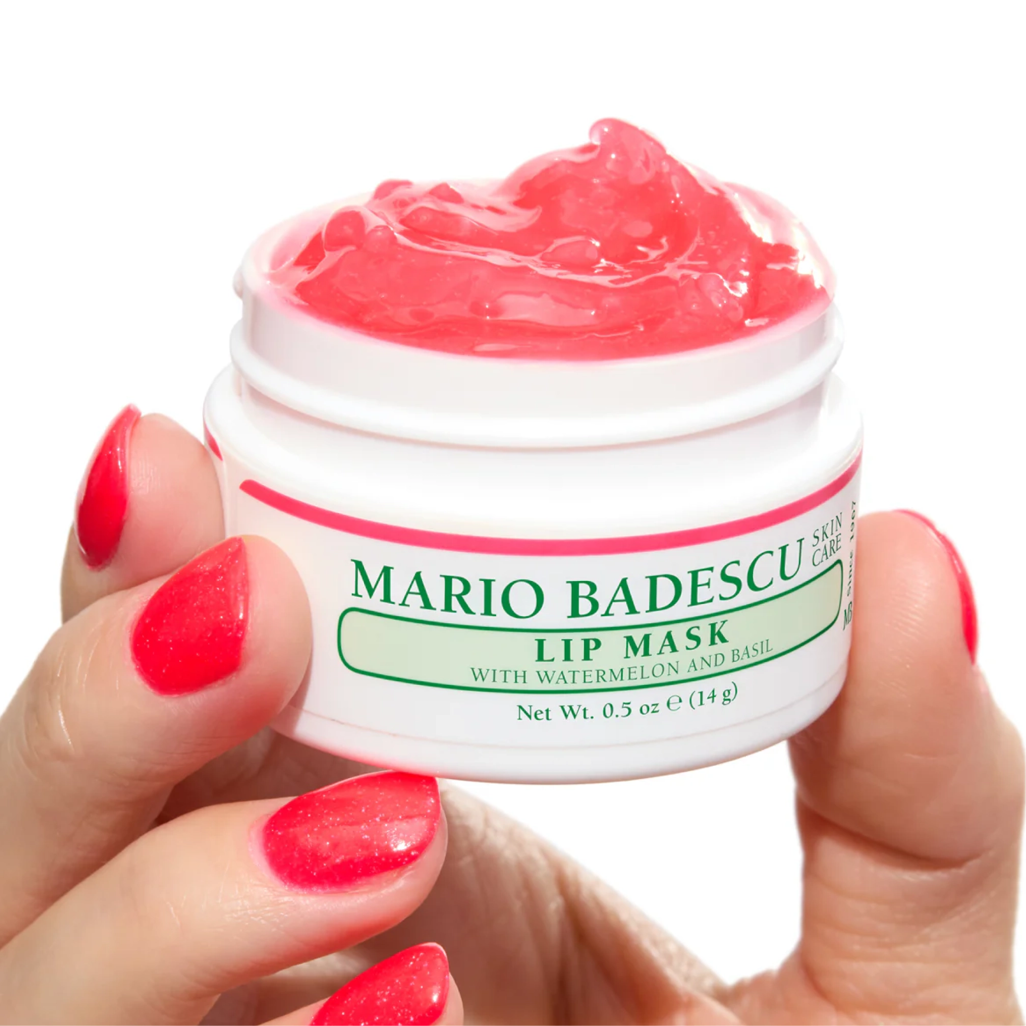 Нічна маска для губ з ароматом кавуна та базиліку Lip Mask MARIO BADESCU Відтінок Watermelon and Basil — фото 3