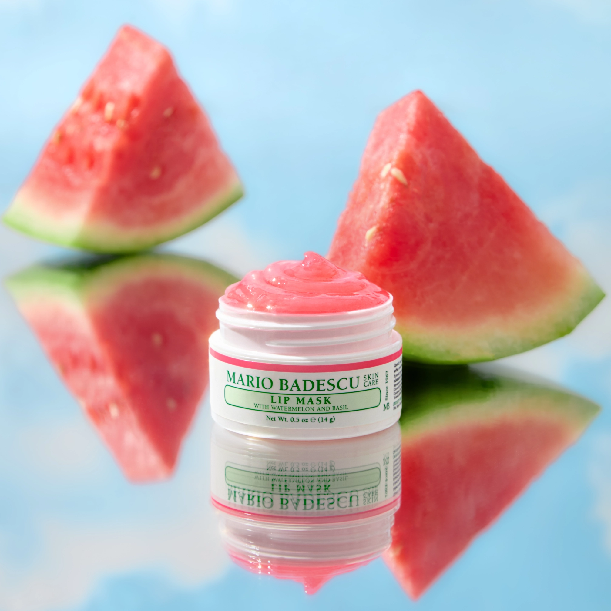 Нічна маска для губ з ароматом кавуна та базиліку Lip Mask MARIO BADESCU Відтінок Watermelon and Basil — фото 6