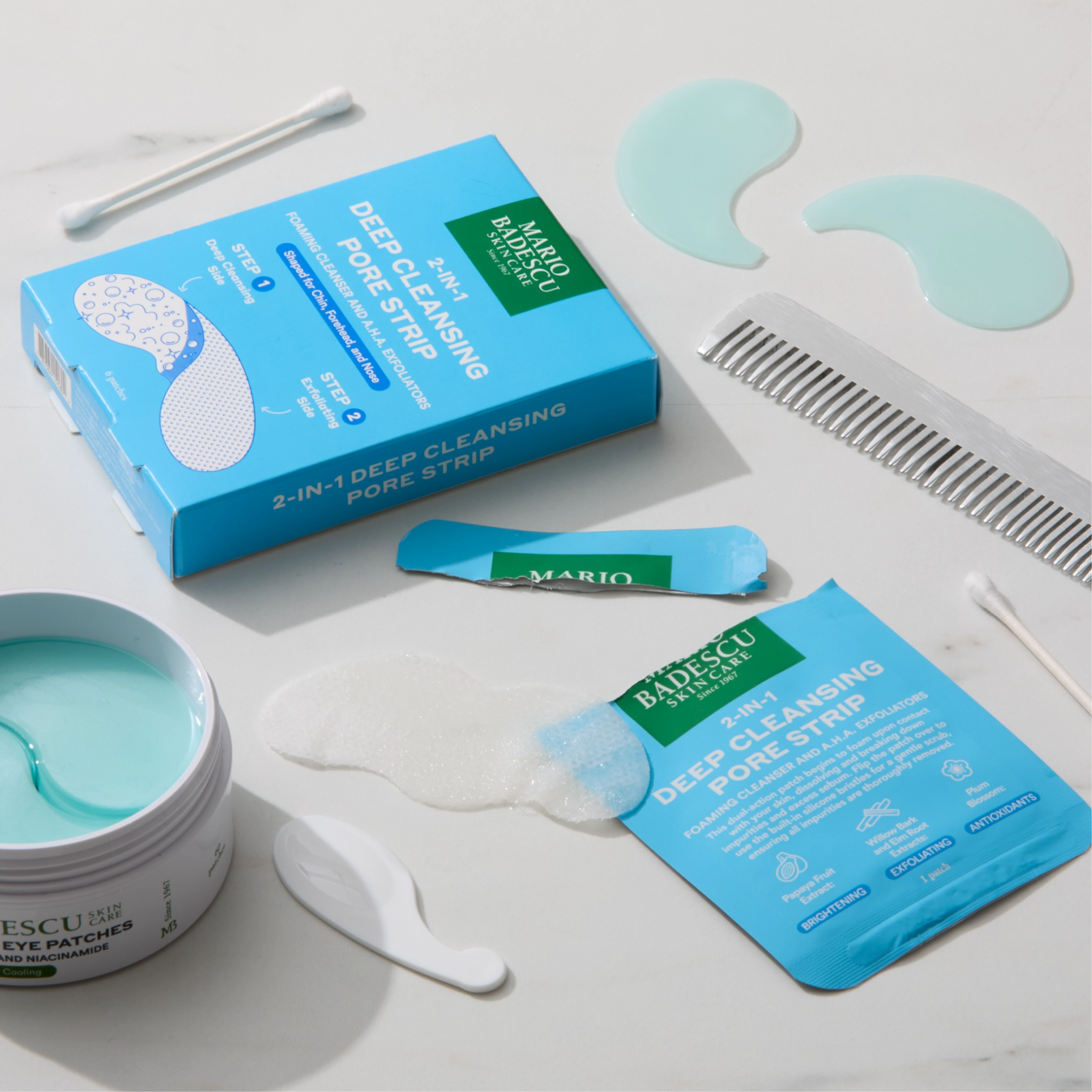 Двосторонній патч для глибокого очищення пор 2-в-1 2-in-1 Deep Cleansing Pore Strip MARIO BADESCU — фото 7
