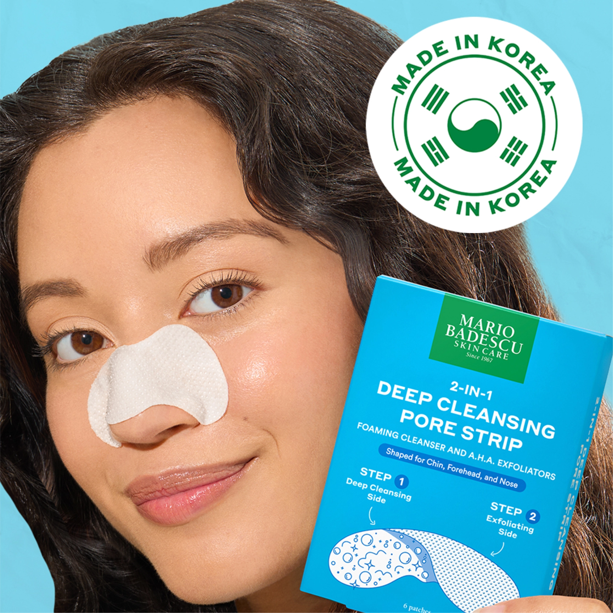 Двосторонній патч для глибокого очищення пор 2-в-1 2-in-1 Deep Cleansing Pore Strip MARIO BADESCU — фото 8