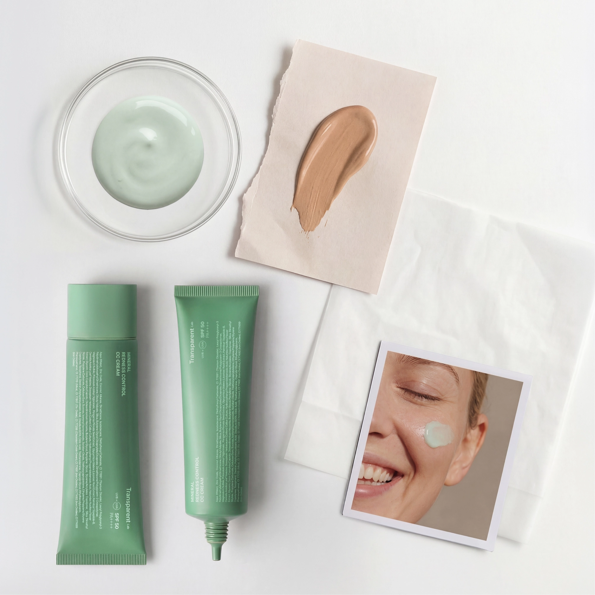 Мінеральний CC-крем для корекції почервоніння з SPF 50 Mineral Redness Control CC Cream SPF 50 TRANSPARENT LAB Обʼєм 45 мл — фото 6