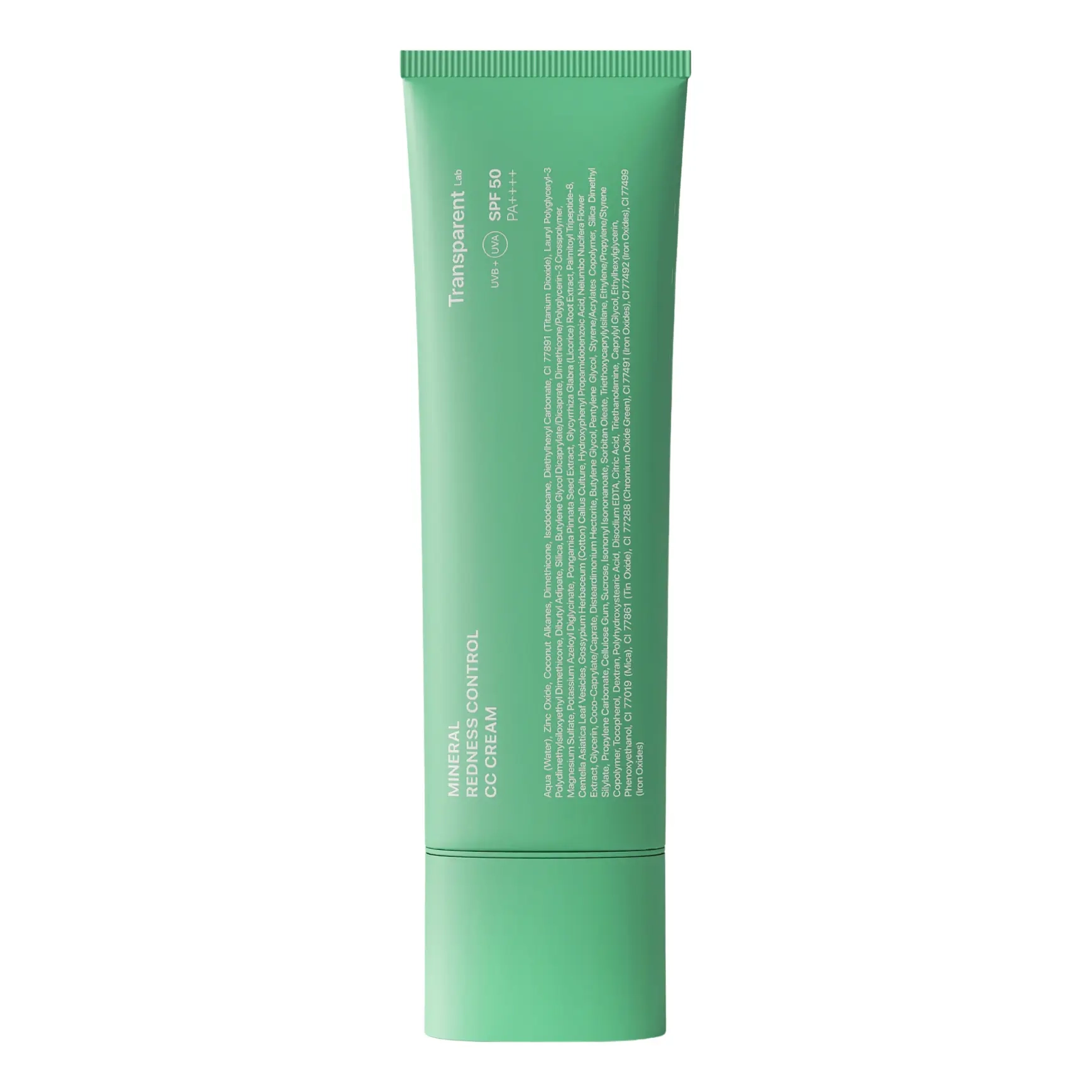 Мінеральний CC-крем для корекції почервоніння з SPF 50 Mineral Redness Control CC Cream SPF 50 TRANSPARENT LAB Обʼєм 45 мл