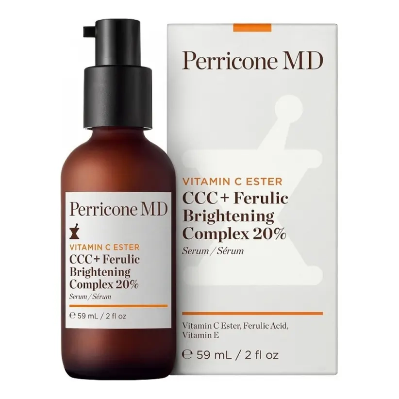 Сироватка для обличчя з вітаміном С 20% та феруловою кислотою Vitamin C Ester CCC+ Ferulic Brightening Complex 20% PERRICONE MD Обʼєм 59 мл
