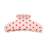 Большая заколка-краб для волос Big Effing Clip in Blush Polka Dot EMI JAY