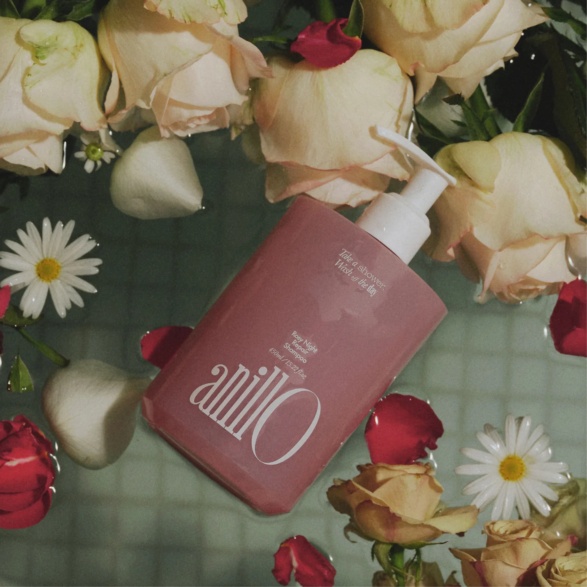 Відновлювальний шампунь для волосся Rosy Night Repair Shampoo ANILLO Обʼєм 450 мл — фото 5