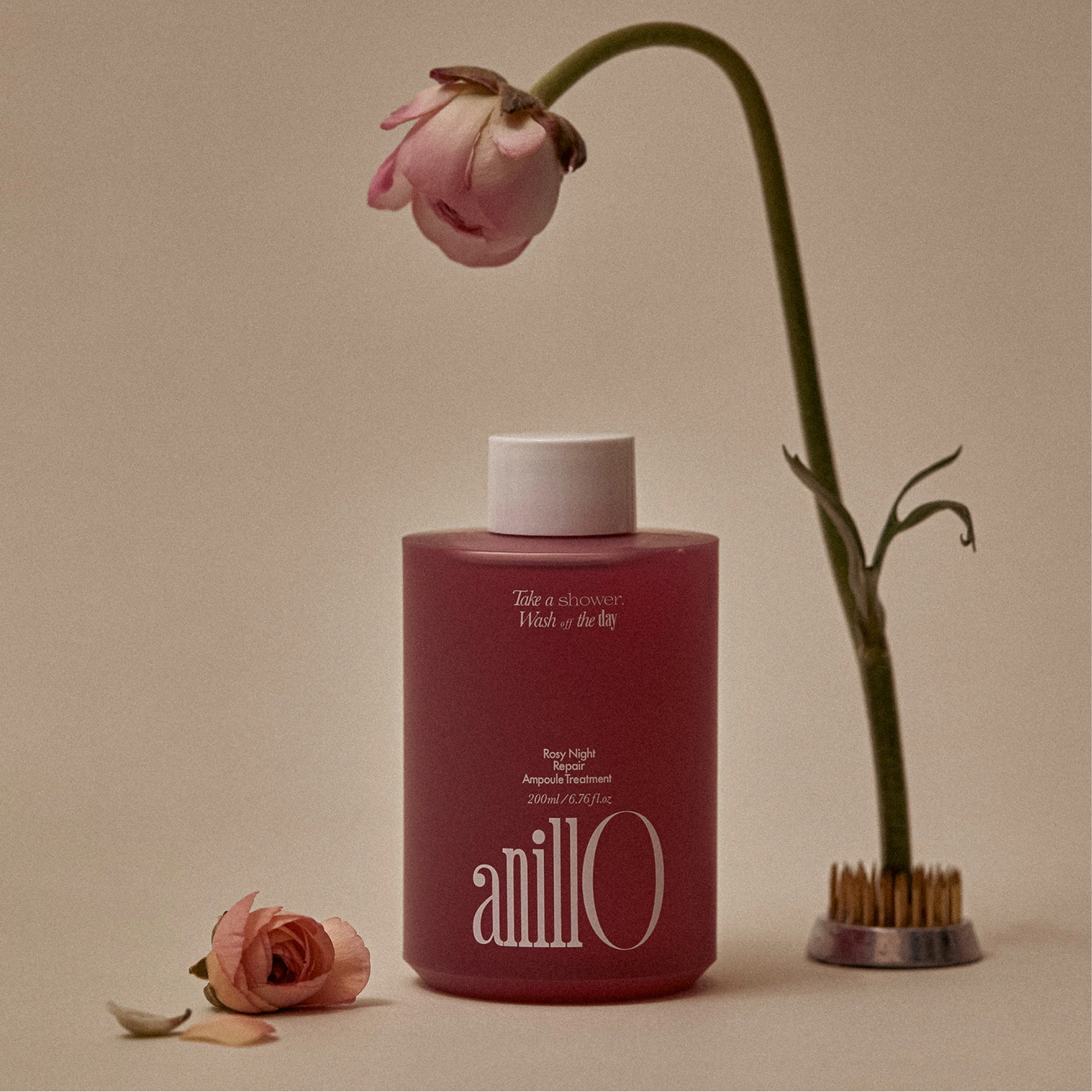 Відновлювальна ампула для волосся Rosy Night Repair Ampoule Treatment ANILLO Обʼєм 200 мл — фото 6