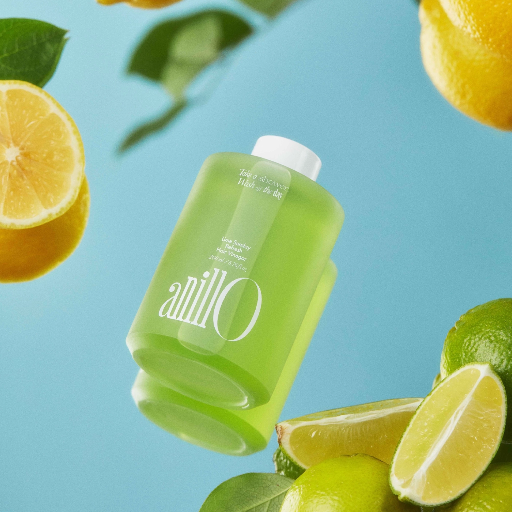 Освіжаючий ополіскувач для волосся Lime Sunday Refresh Hair Vinegar ANILLO Обʼєм 200 мл — фото 3