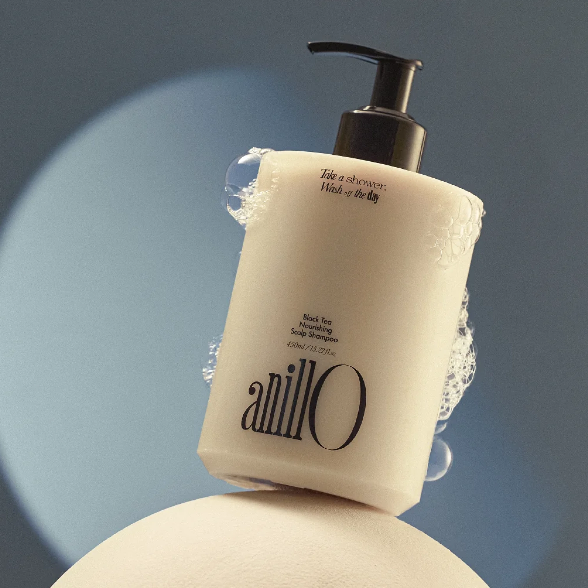 Живильний шампунь проти випадіння волосся Black Tea Nourishing Scalp Shampoo ANILLO Обʼєм 450 мл — фото 4