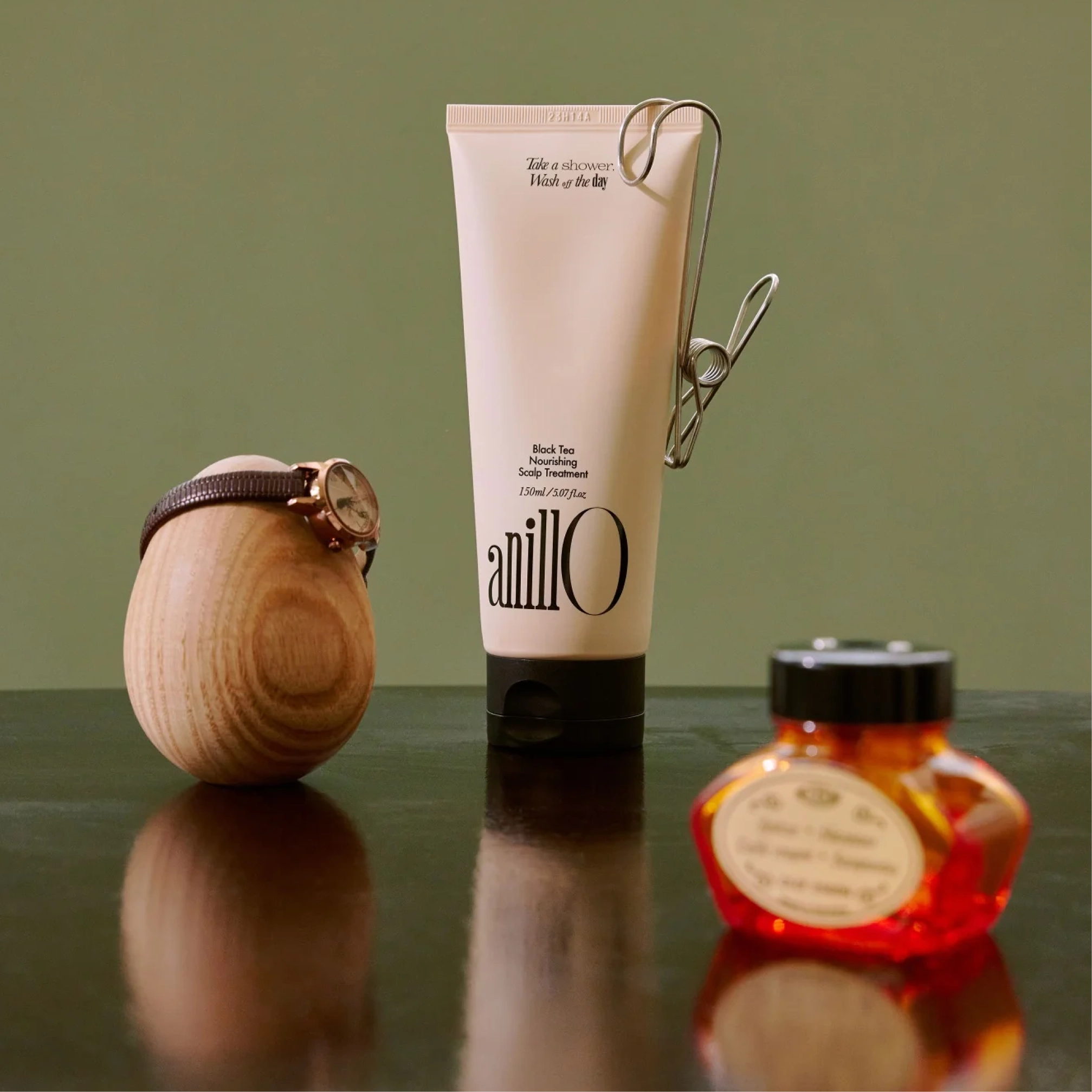 Живильна маска-кондиціонер для волосся Black Tea Nourishing Scalp Treatment ANILLO Обʼєм 150 мл — фото 5