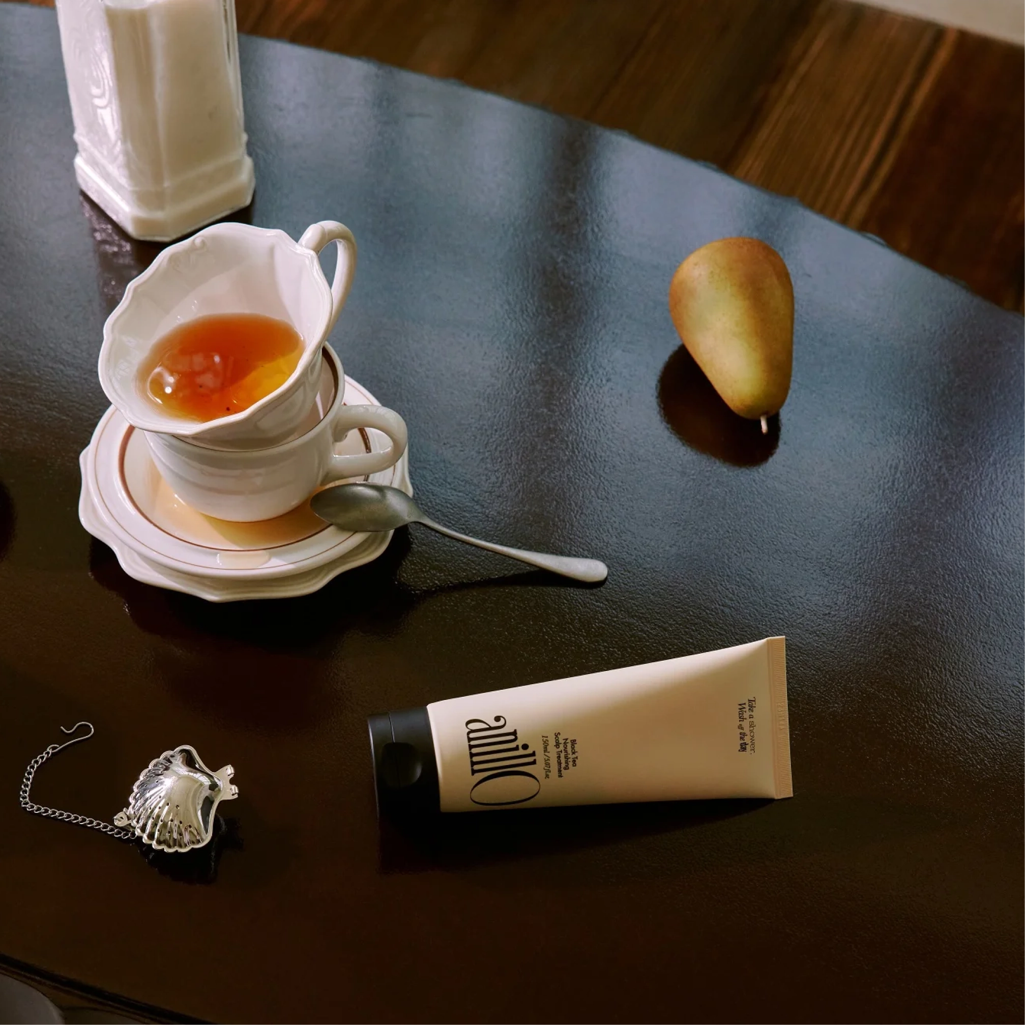 Живильна маска-кондиціонер для волосся Black Tea Nourishing Scalp Treatment ANILLO Обʼєм 150 мл — фото 7