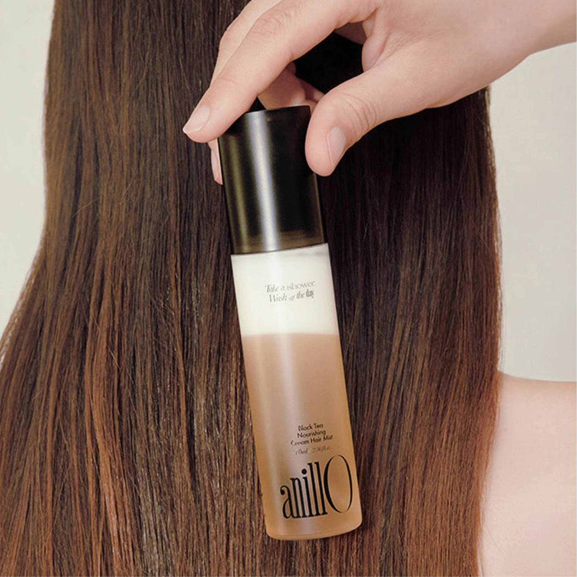 Живильний крем-спрей для волосся Black Tea Nourishing Cream Hair Mist ANILLO Обʼєм 70 мл — фото 4