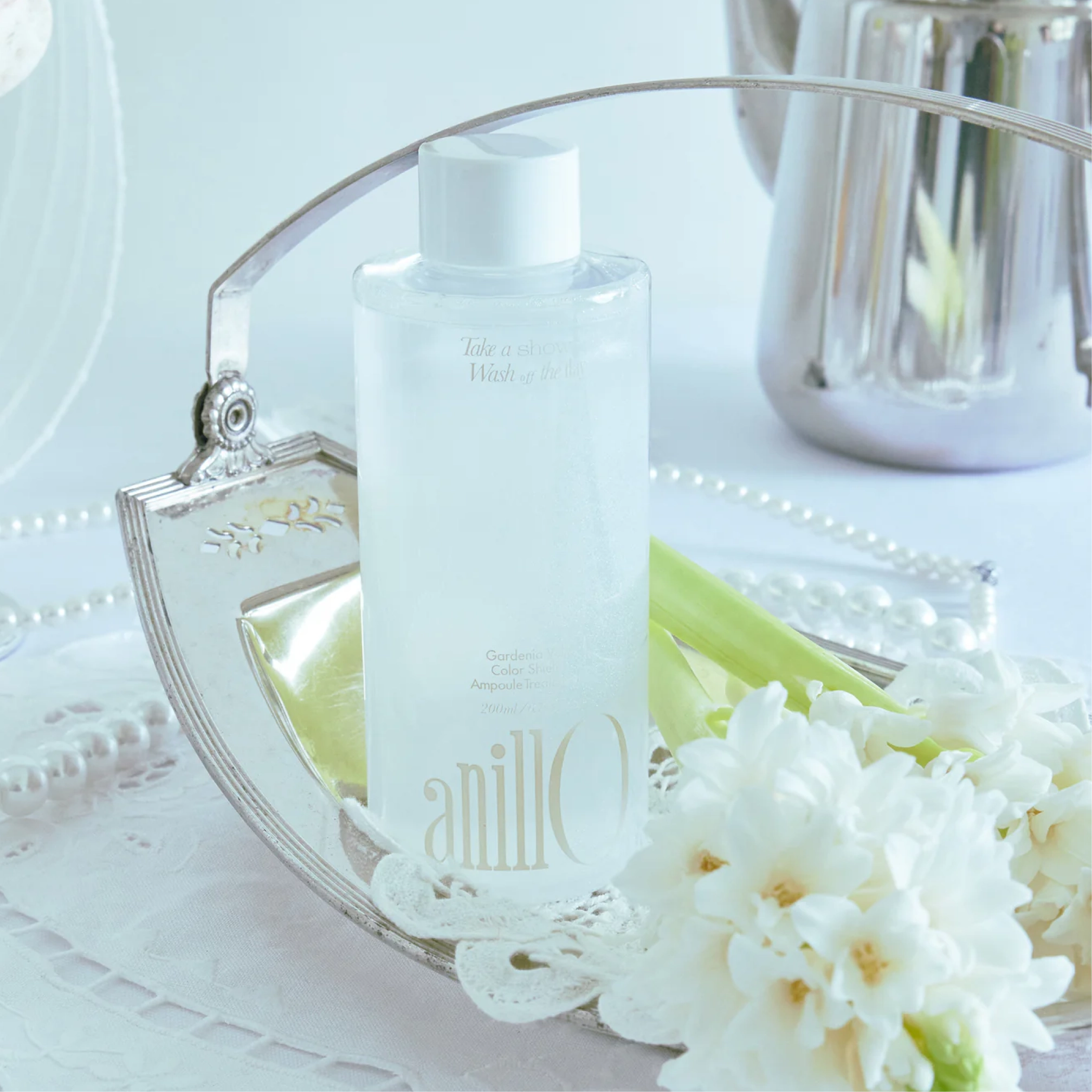 Маска для фарбованого волосся Gardenia Veil Color Shield Ampoule Treatment ANILLO Обʼєм 200 мл — фото 6