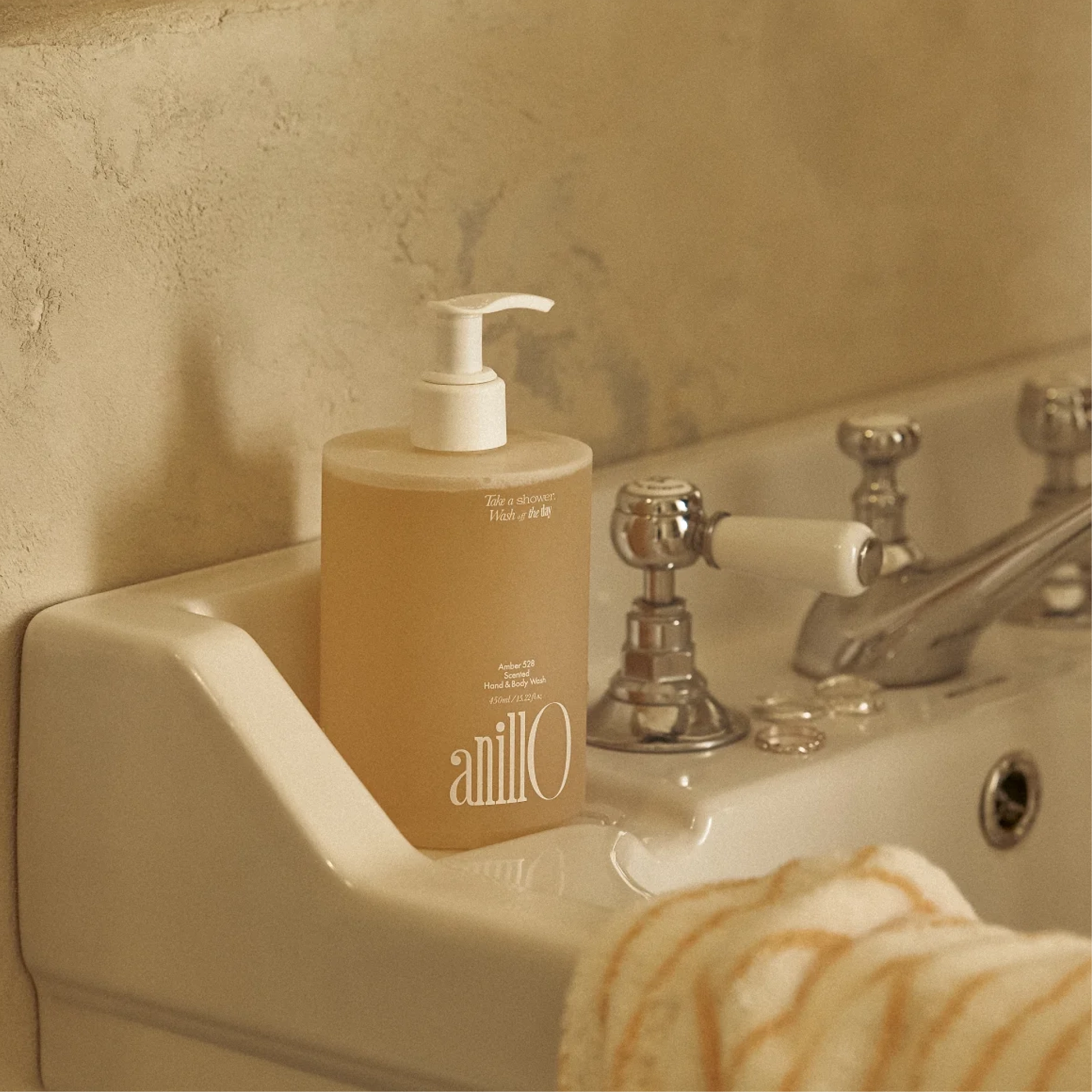 Парфумований гель для рук та тіла Amber 528 Scented Hand & Body Wash ANILLO Обʼєм 450 мл — фото 4