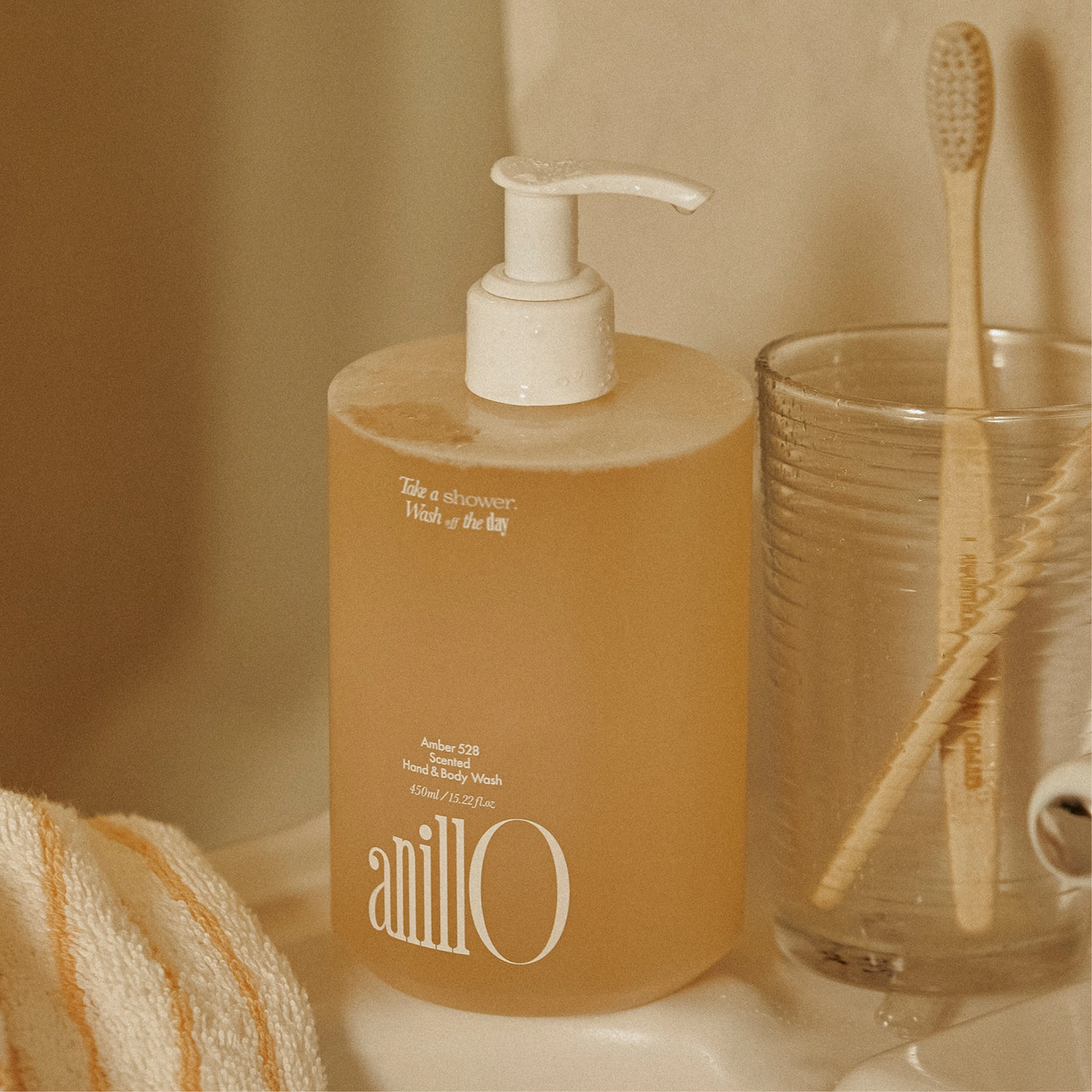 Парфумований гель для рук та тіла Amber 528 Scented Hand & Body Wash ANILLO Обʼєм 450 мл — фото 6