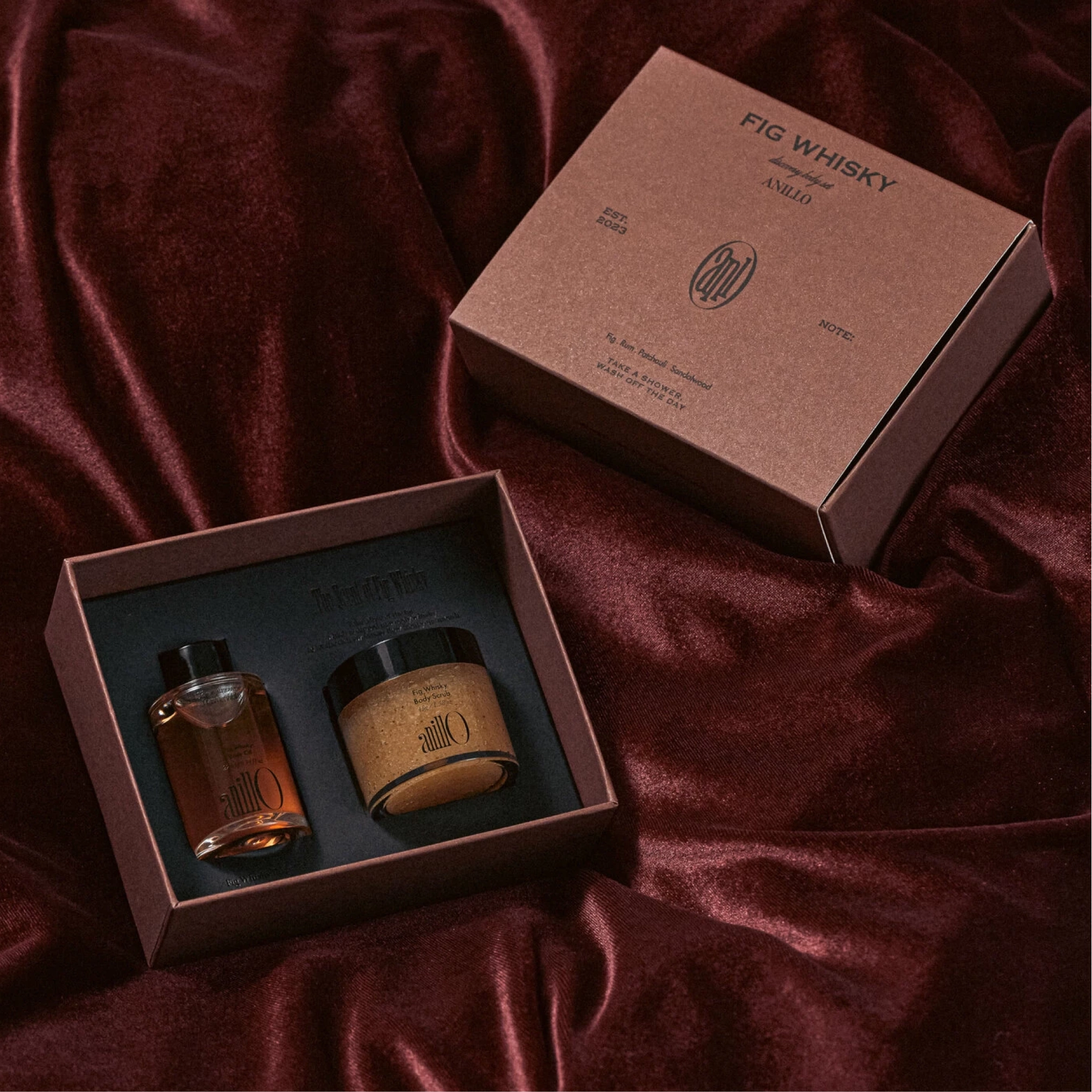 Набор для гладкости и питания кожи тела Fig Whisky Discovery Body Set ANILLO — фото 3