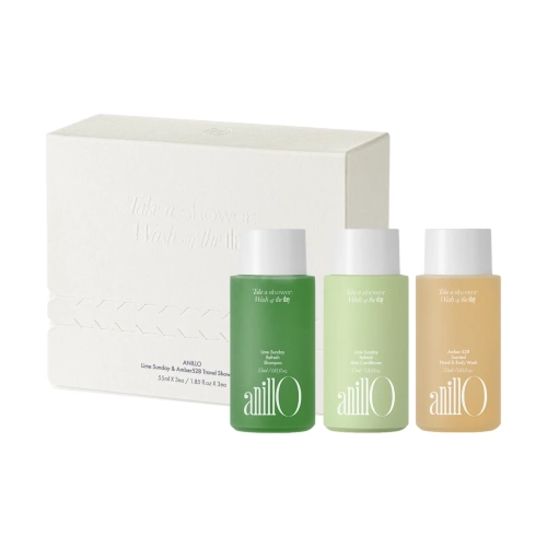Парфумований набір для догляду за волоссям та тілом Lime Sunday & Amber 528 Travel Shower Kit anillo