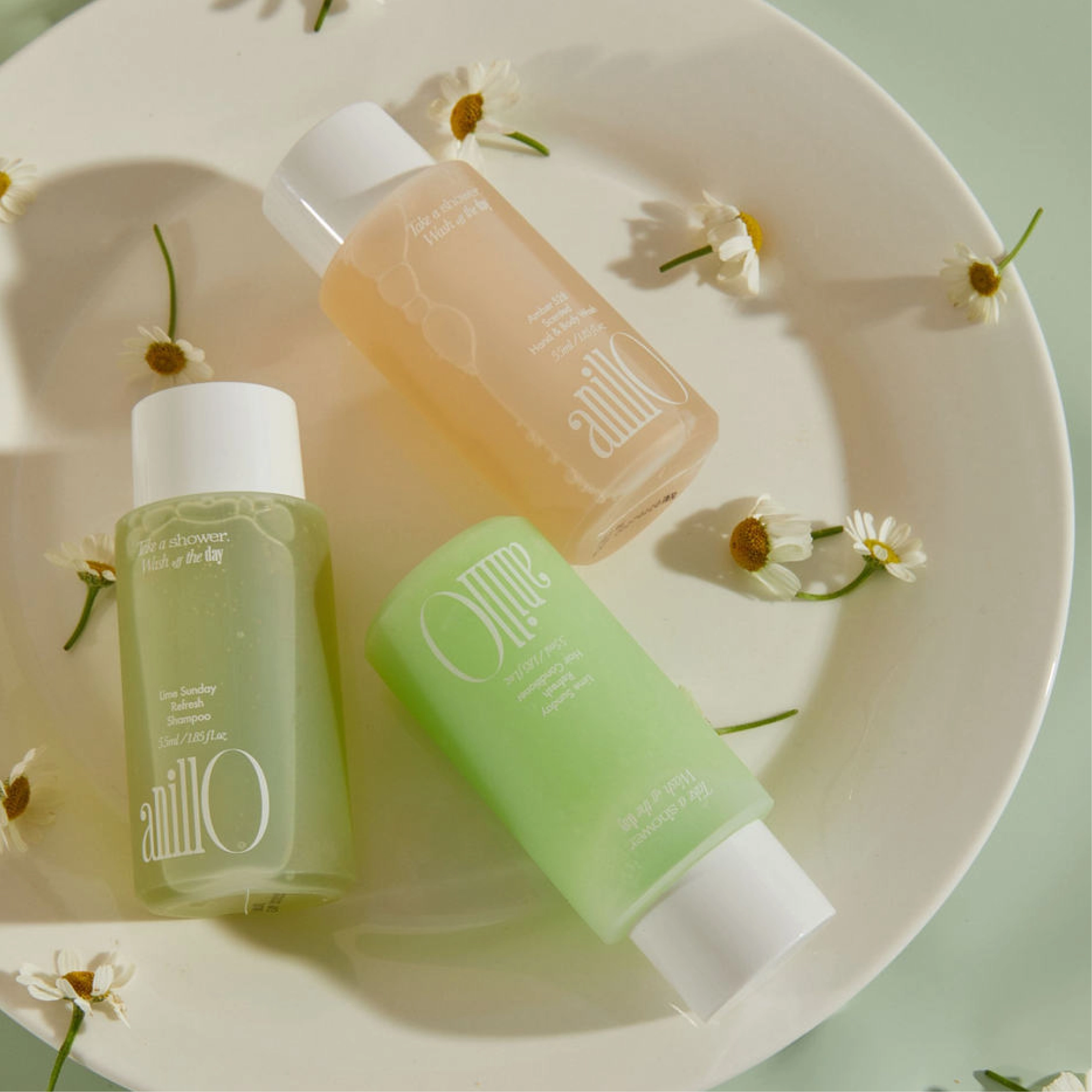 Парфумований набір для догляду за волоссям та тілом Lime Sunday & Amber 528 Travel Shower Kit ANILLO — фото 3