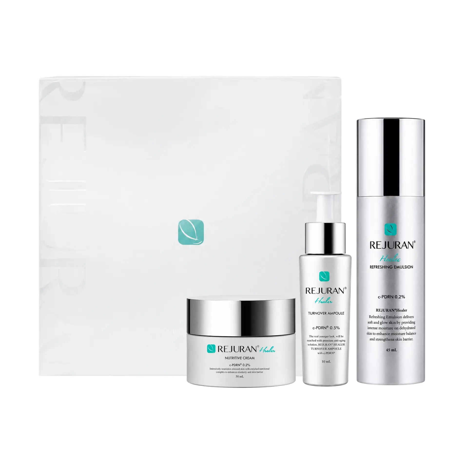 Набір для інтенсивного відновлення та сяйва шкіри Glow-Up Skincare Set REJURAN