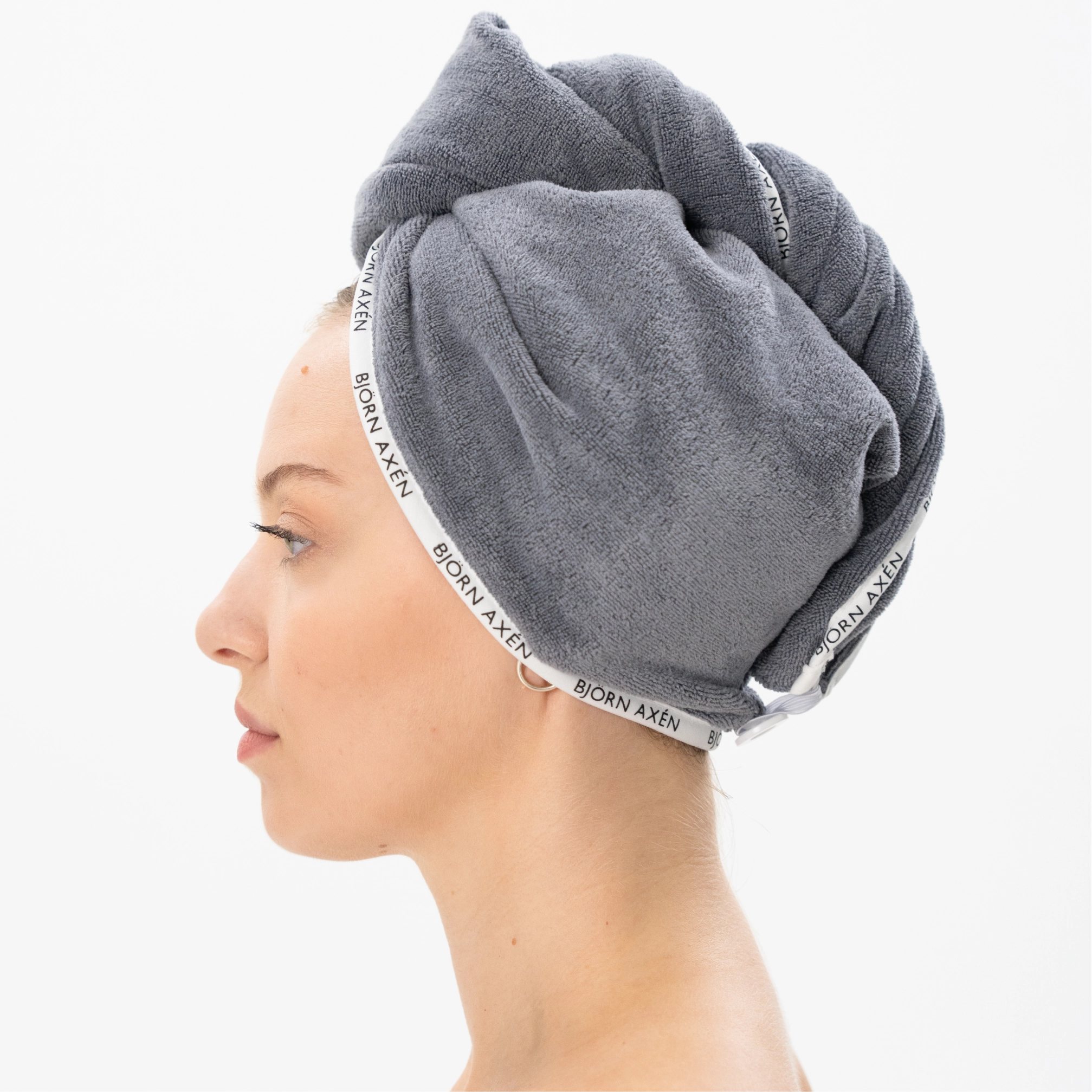 Тюрбан для волос Hair Towel Wrap BJÖRN AXÉN Оттенок Gray — фото 3