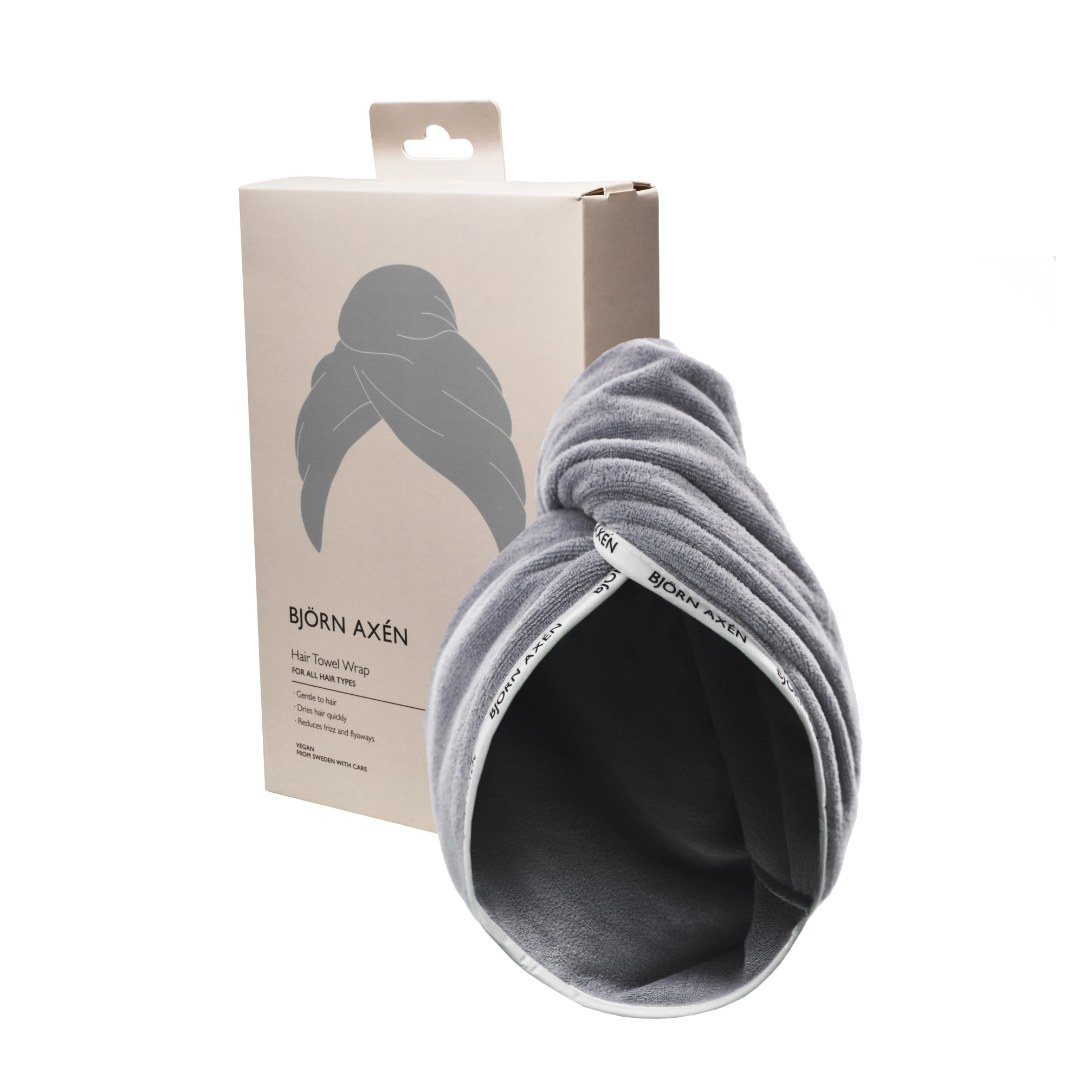 Тюрбан для волос Hair Towel Wrap BJÖRN AXÉN Оттенок Gray — фото 4