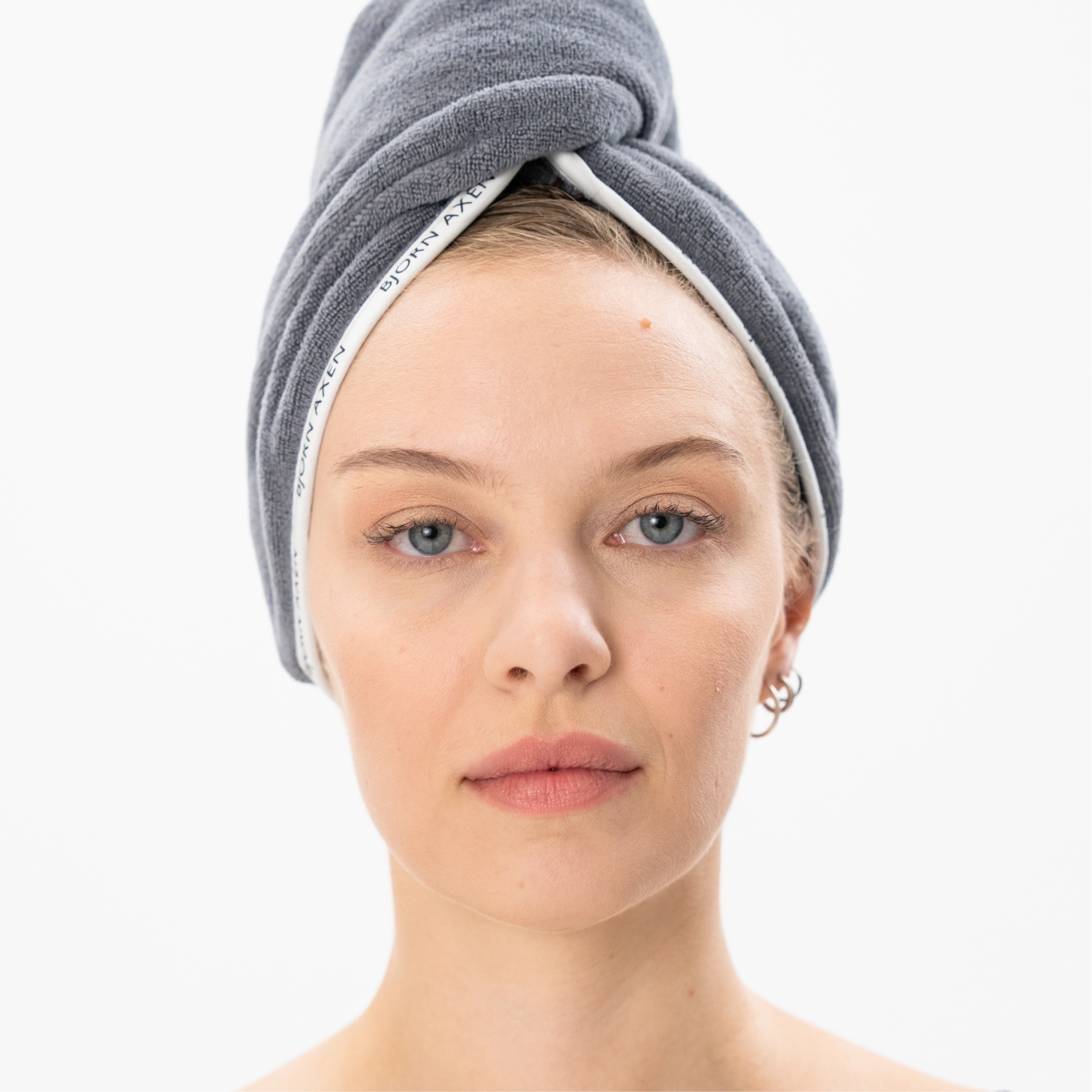 Тюрбан для волос Hair Towel Wrap BJÖRN AXÉN Оттенок Gray — фото 2