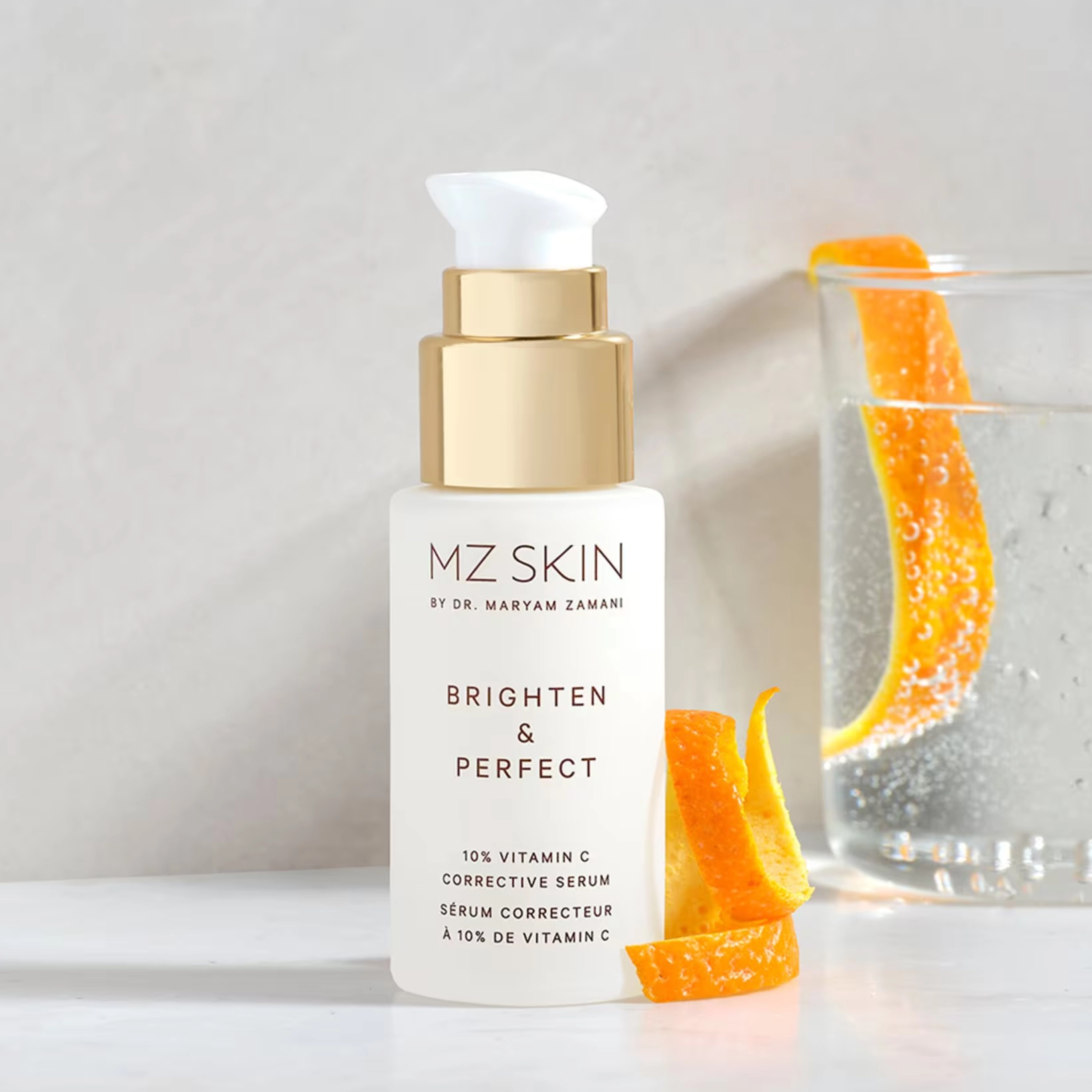 Освітлююча сироватка з 10% вітаміном С Brighten & Perfect MZ SKIN Обʼєм 30 мл — фото 4