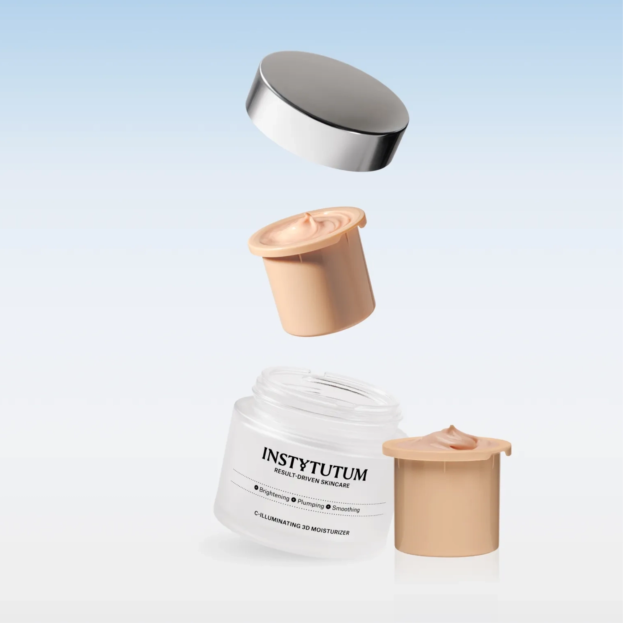 Зволожувальний крем з ефектом сяяння + змінний блок (рефіл) C-Illuminating 3D Moisturizer Refill Duo INSTYTUTUM — фото 5