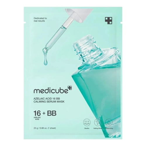 Заспокійлива тканинна маска-сироватка з азелаїновою кислотою Azelaic Acid 16 BB Calming Serum Mask medicube
