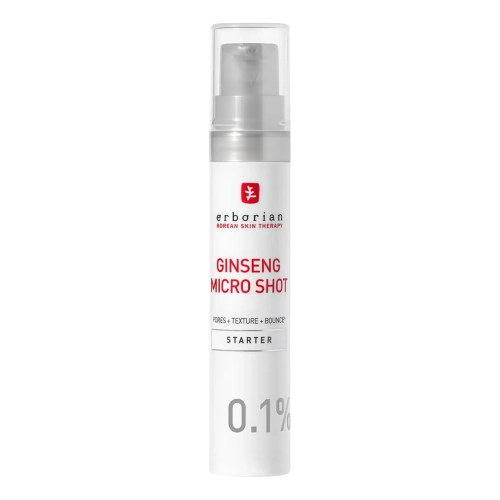 Нічна відновлювальна сироватка з ефектом мікронідлінгу Ginseng Micro Shot Starter 0.1% erborian Обʼєм 10 мл