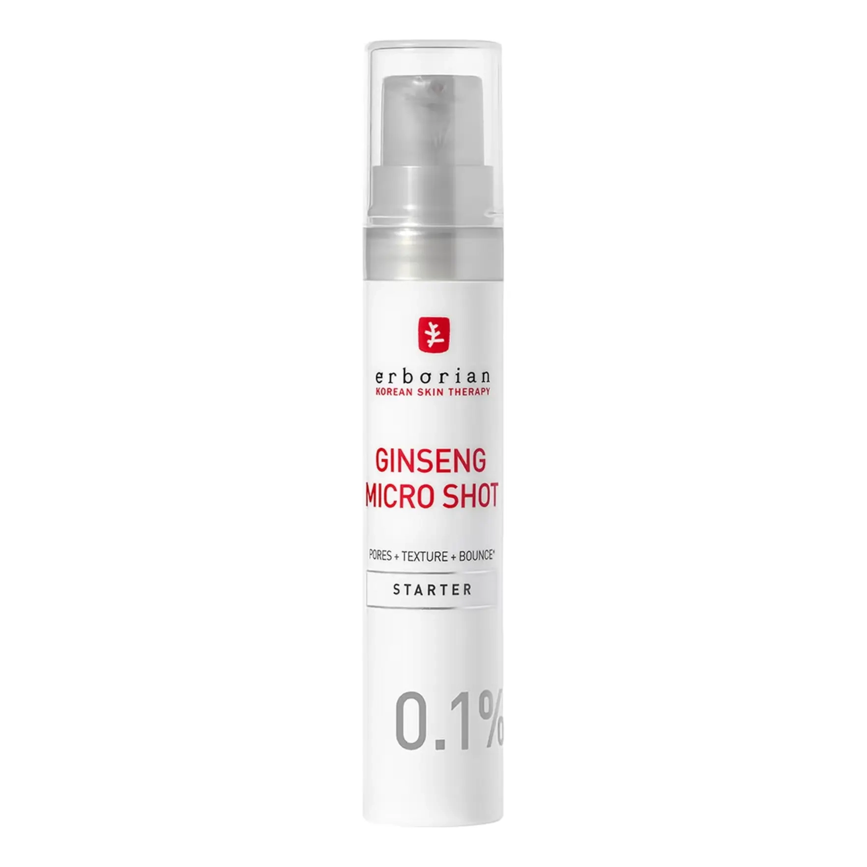 Нічна відновлювальна сироватка з ефектом мікронідлінгу Ginseng Micro Shot Starter 0.1% ERBORIAN Обʼєм 10 мл