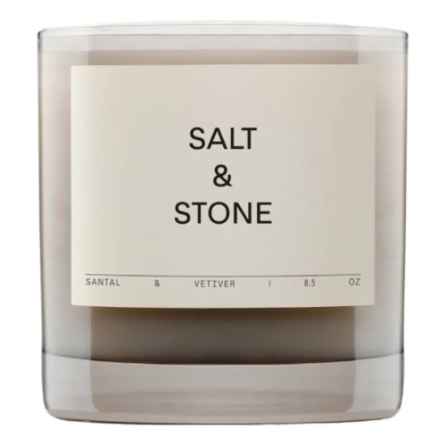 Соєва свічка з ароматом сандалового дерева та ветиверу Candle Santal & Vetiver salt-stone