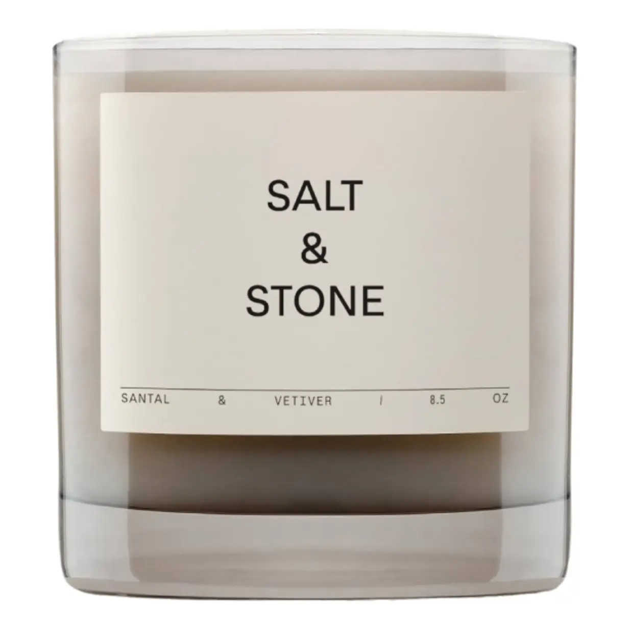 Соєва свічка з ароматом сандалового дерева та ветиверу Candle Santal & Vetiver SALT & STONE Вага 240 г