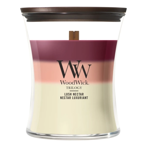 Ароматична свічка з тришаровим ароматом Medium Trilogy Lush Nectar woodwick