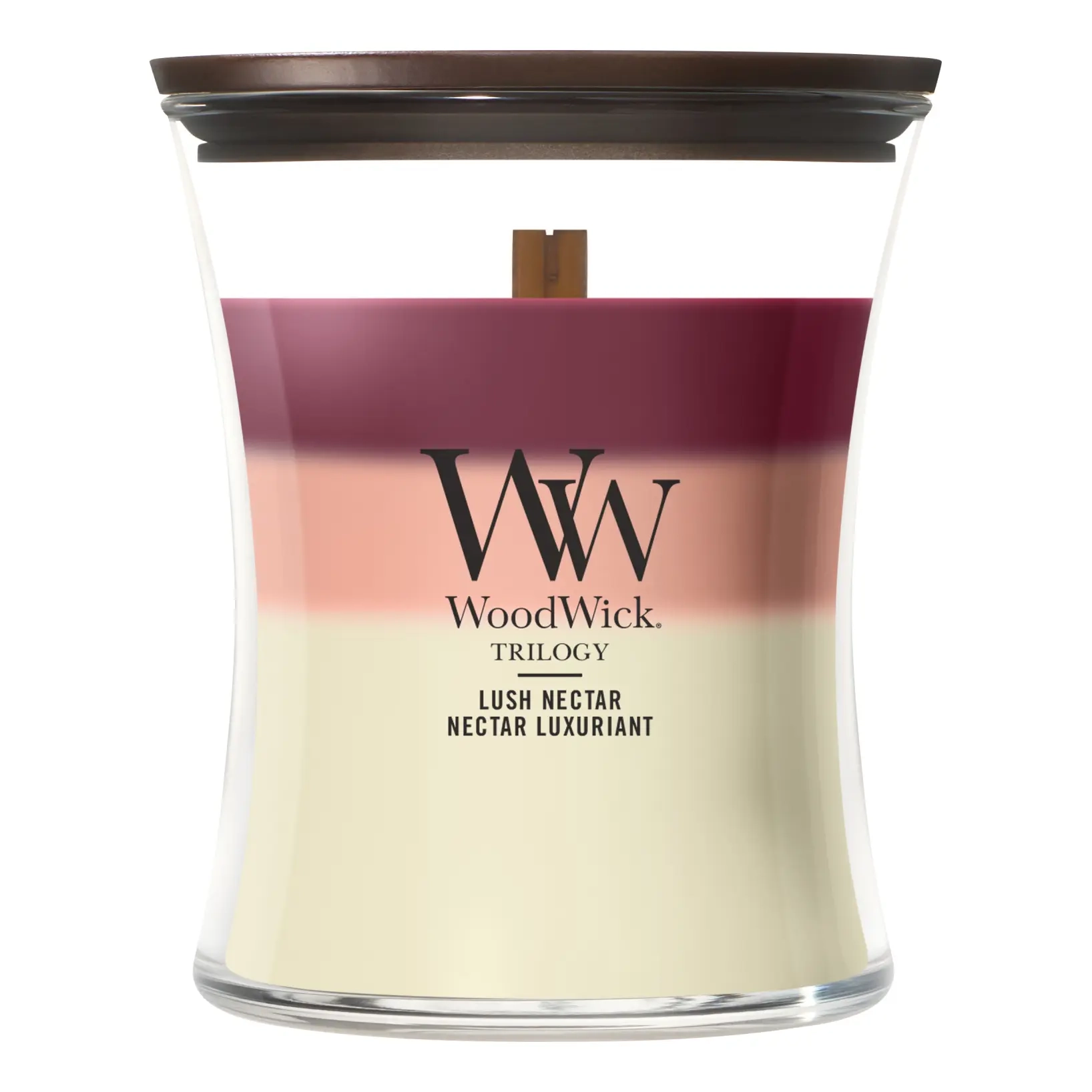 Ароматична свічка з тришаровим ароматом Medium Trilogy Lush Nectar WOODWICK Вага 275 г