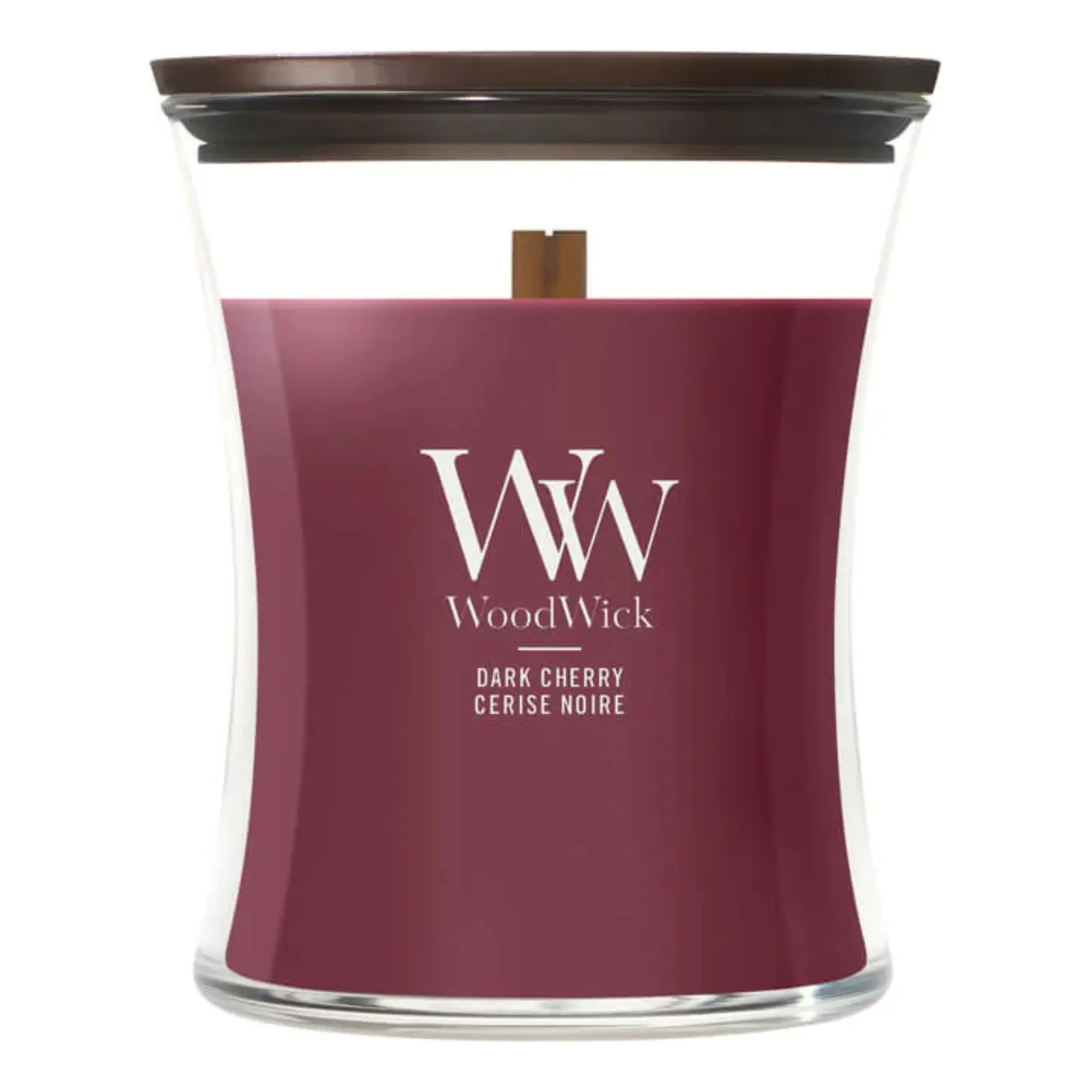 Ароматична свічка з ароматом темної вишні Medium Dark Cherry WOODWICK Вага 275 г