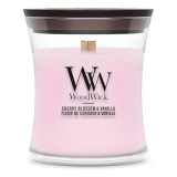 Ароматична свічка з нотами цвіту вишні та ванілі Mini Cherry Blossom & Vanilla WOODWICK Вага 85 г