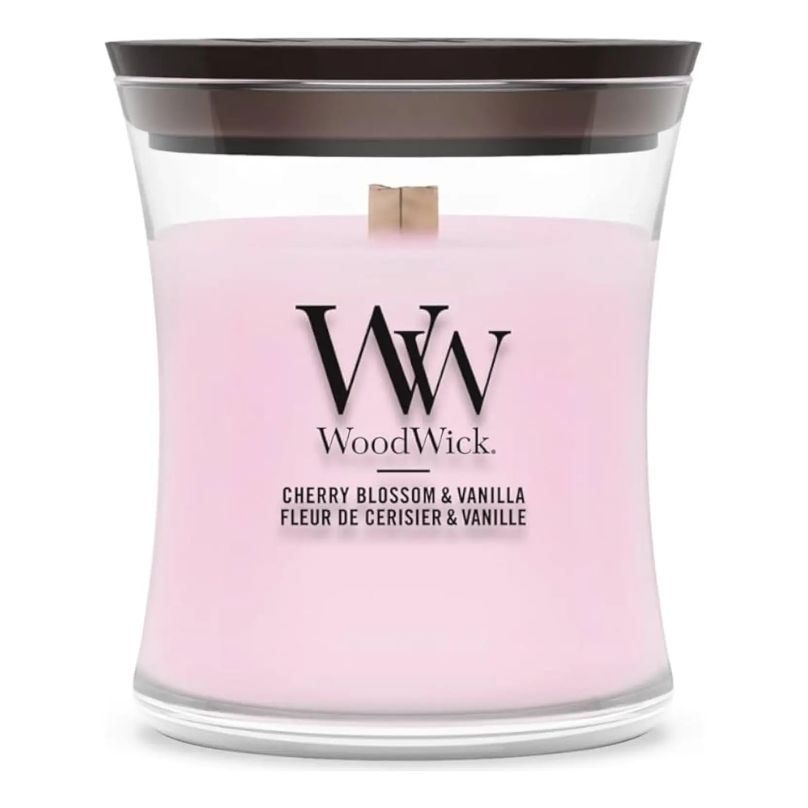 Ароматична свічка з нотами цвіту вишні та ванілі Mini Cherry Blossom & Vanilla WOODWICK Вага 85 г