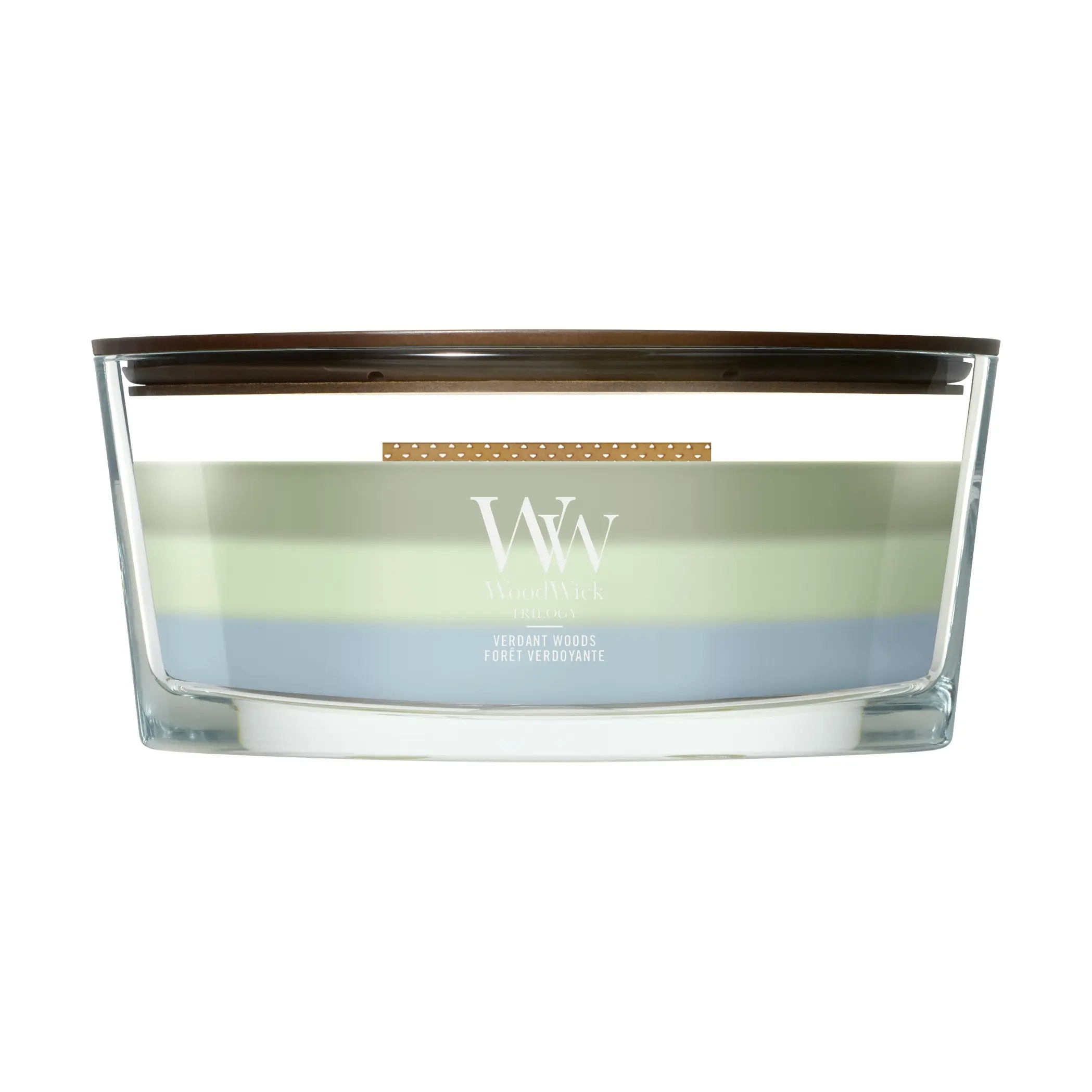 Ароматична свічка з тришаровим ароматом Ellipse Trilogy Verdant Woods WOODWICK Вага 453 г