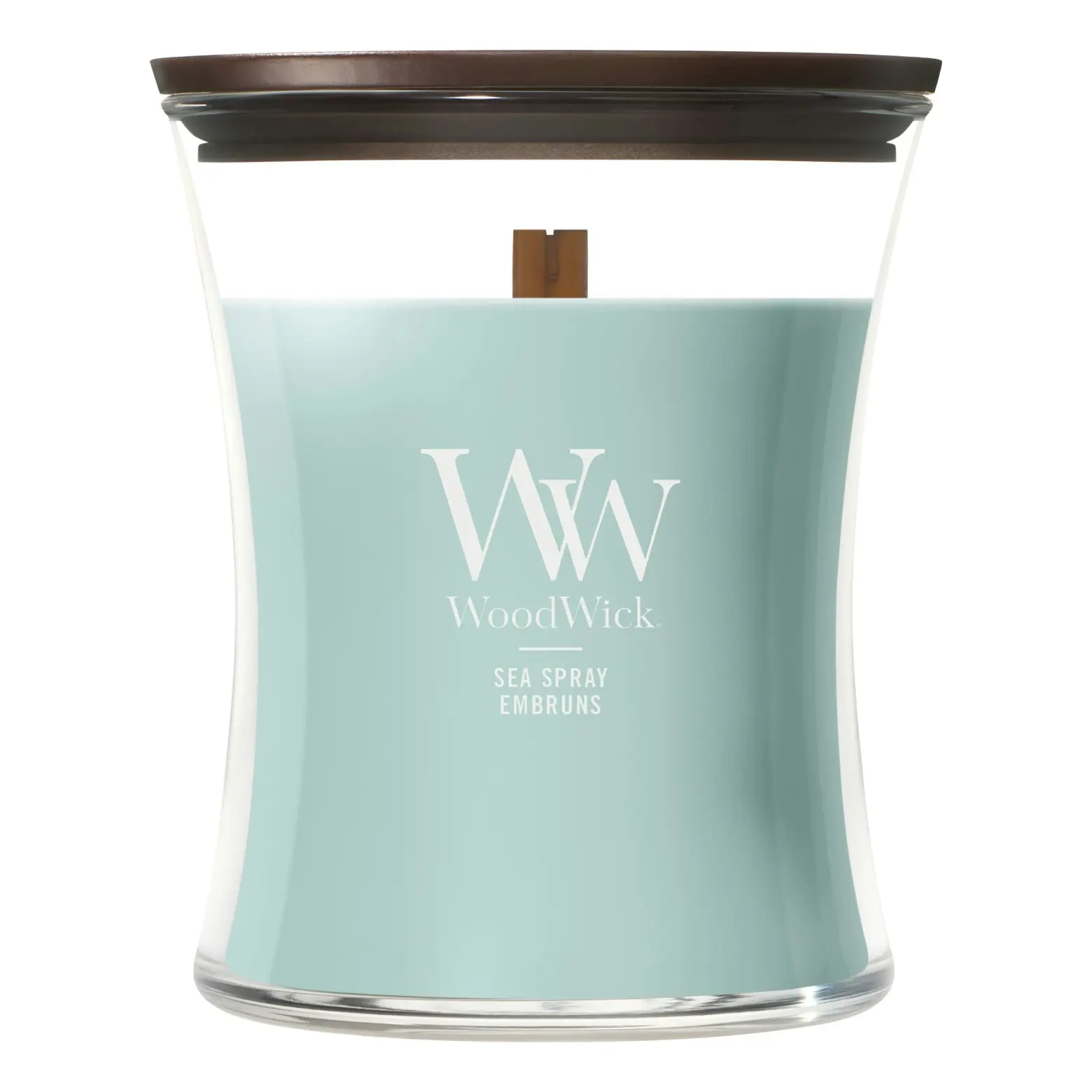 Ароматична свічка з нотами морського бризу Medium Sea Spray WOODWICK Вага 275 г