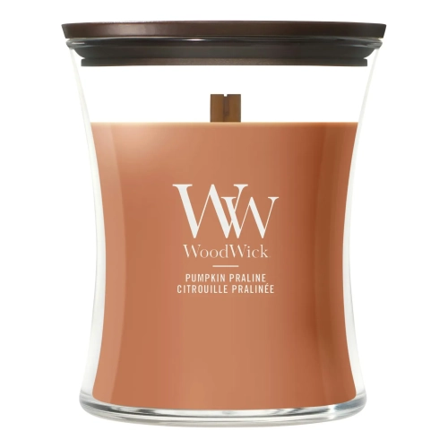 Ароматична свічка з нотами гарбуза та спецій Medium Pumpkin Praline woodwick