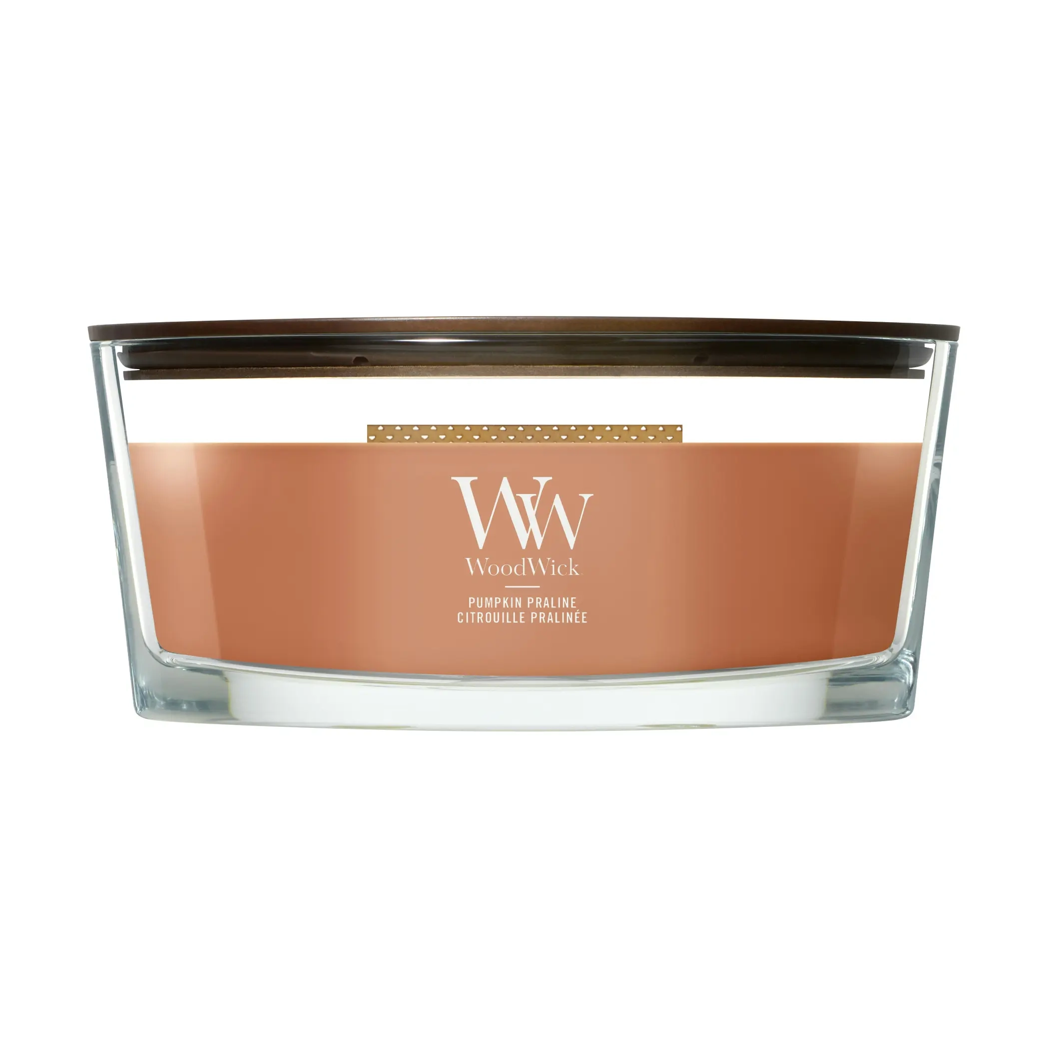 Ароматична свічка з нотами гарбуза та спецій Ellipse Pumpkin Praline WOODWICK Вага 453 г