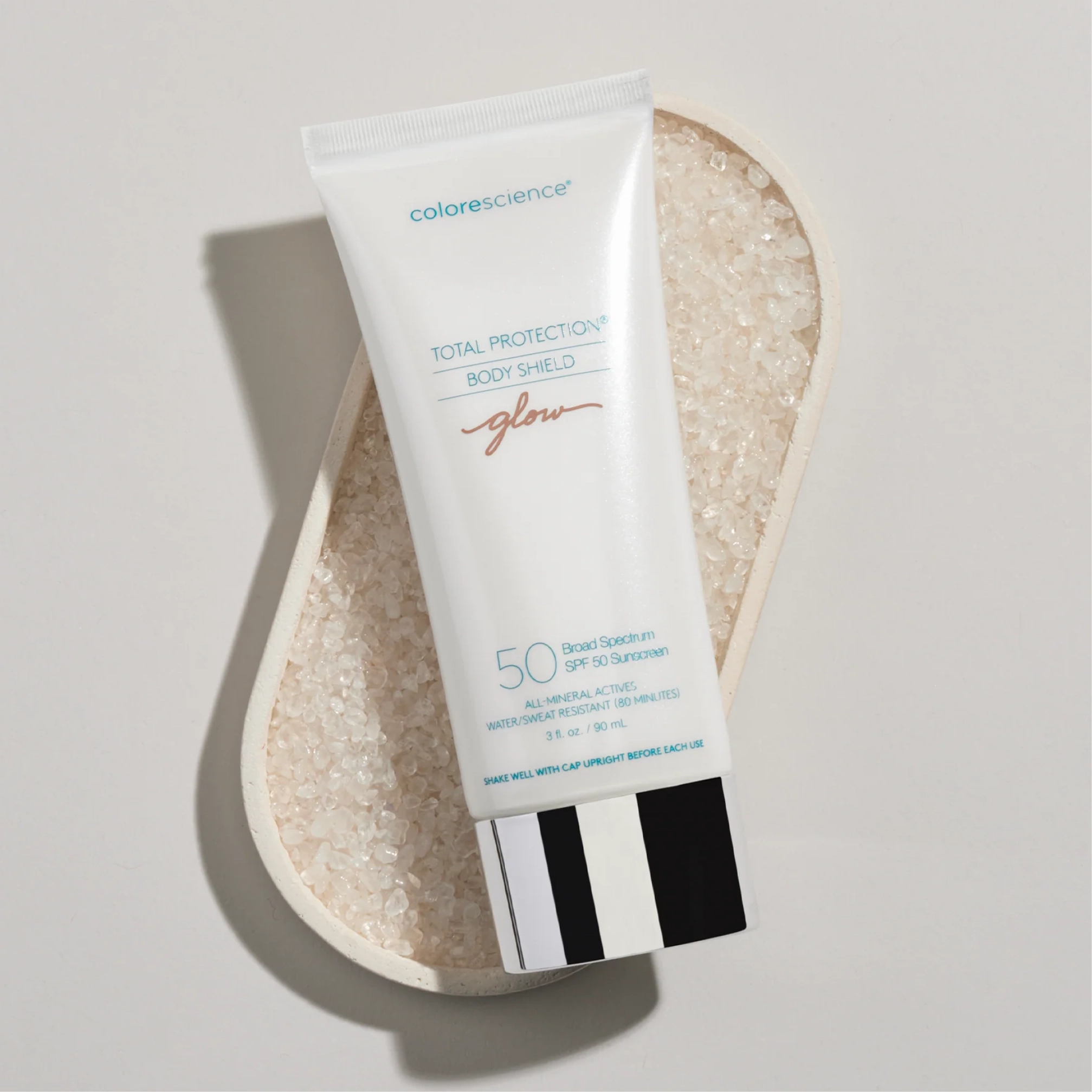 Сонцезахисний крем для тіла з ефектом сяйва Total Protection® Body Shield Glow SPF 50 COLORESCIENCE Обʼєм 90 мл — фото 6