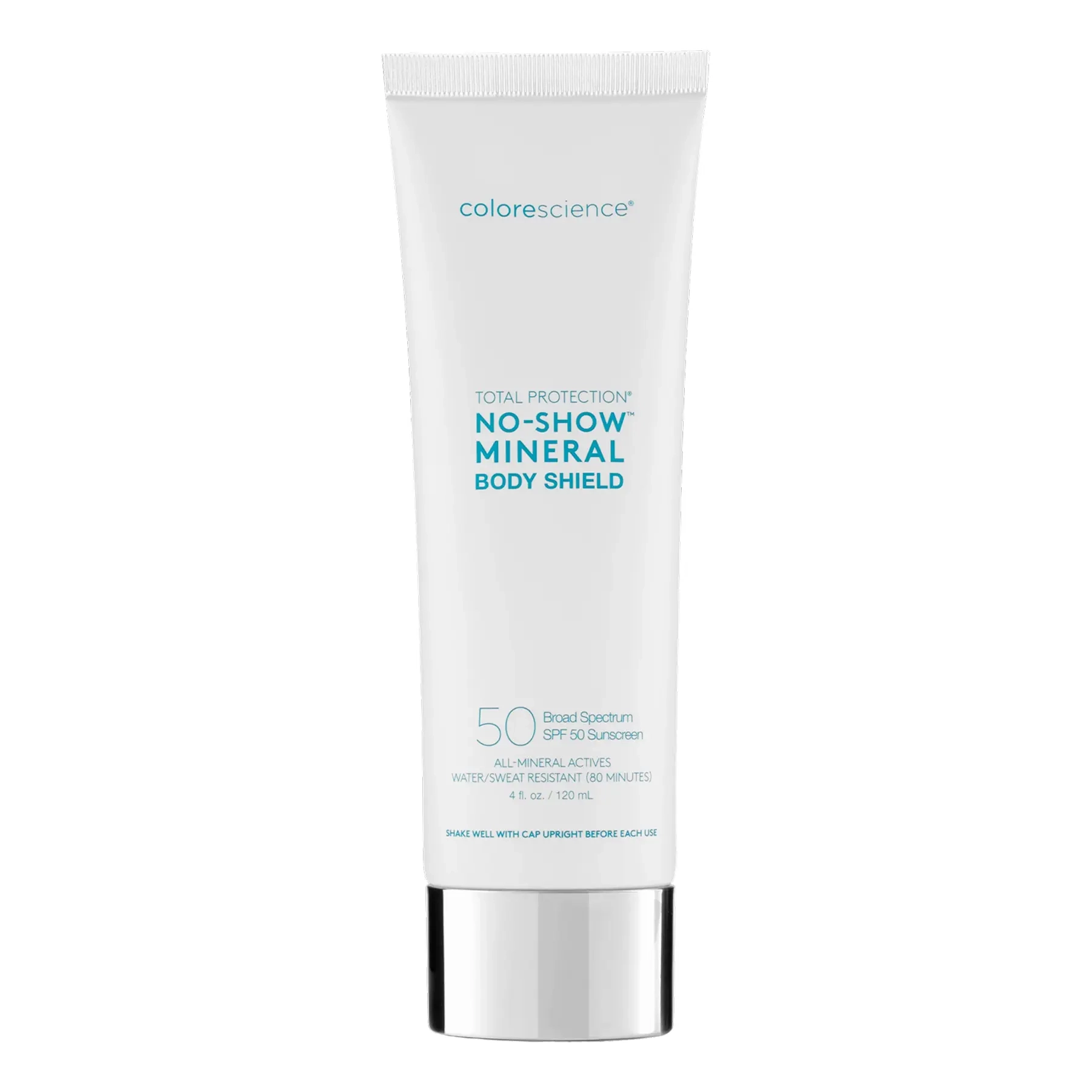 Ультралегкий прозорий сонцезахисний крем для тіла Total Protection® No-Show™ Body Shield SPF 50 COLORESCIENCE Обʼєм 120 мл