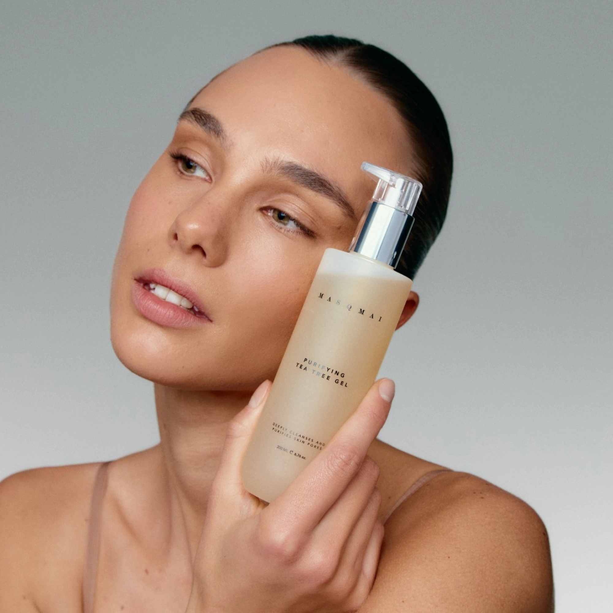 Очищувальний гель для контролю надмірного блиску Purifying Tea Tree Gel MASQMAI Обʼєм 200 мл — фото 4