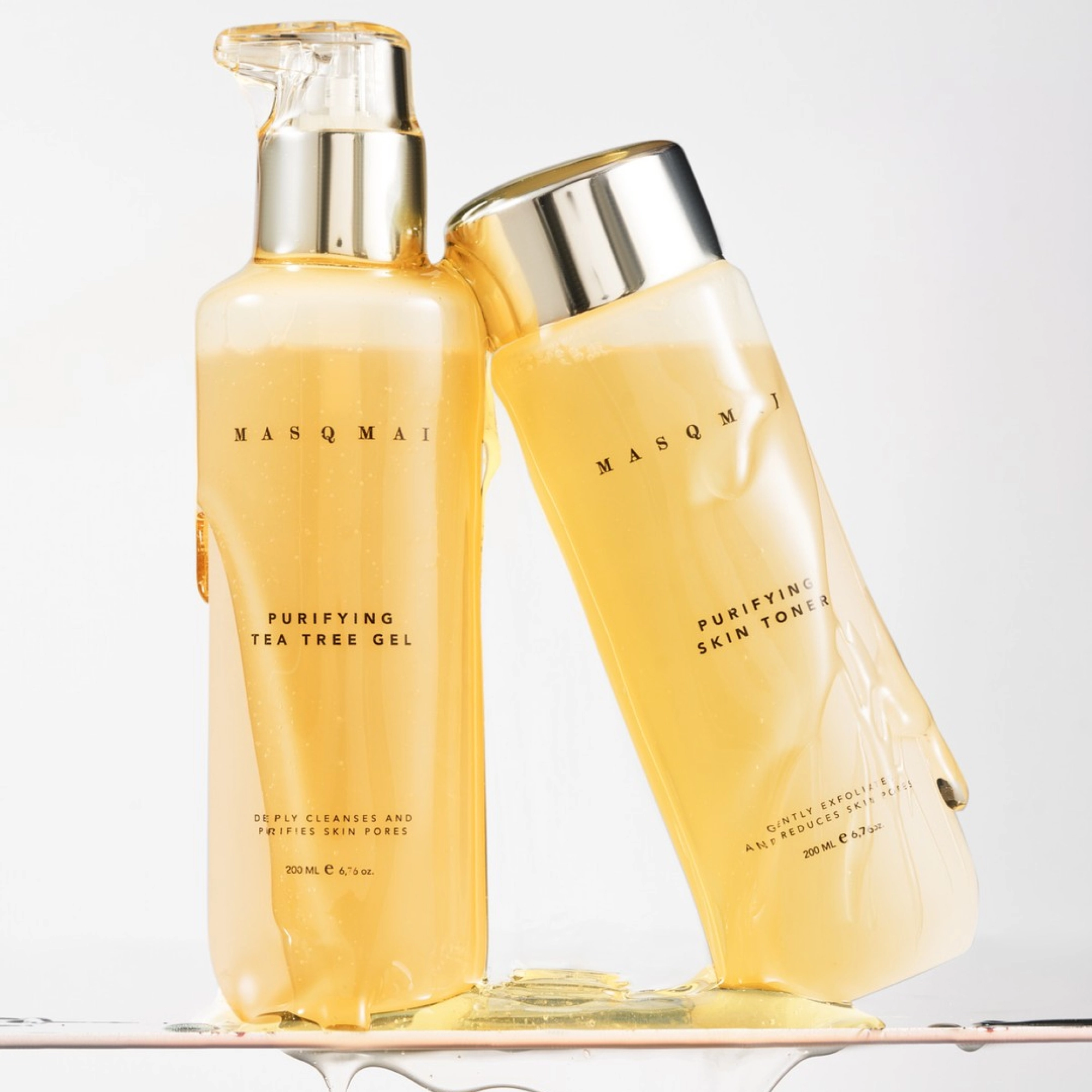 Очищувальний гель для контролю надмірного блиску Purifying Tea Tree Gel MASQMAI Обʼєм 200 мл — фото 7