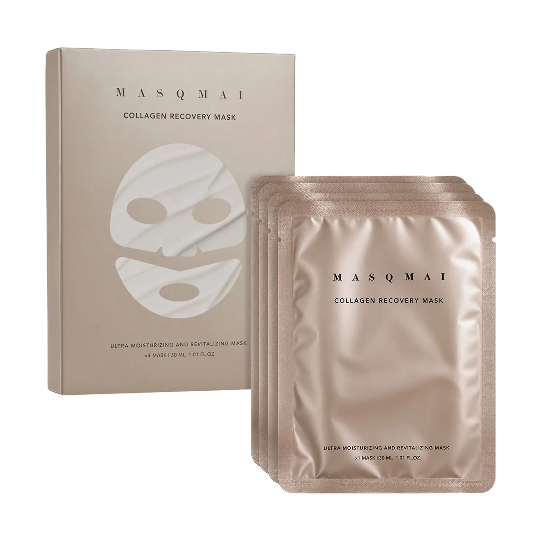 Набір колагенових масок для зволоження та пружності шкіри Collagen Recovery Mask Set MASQMAI