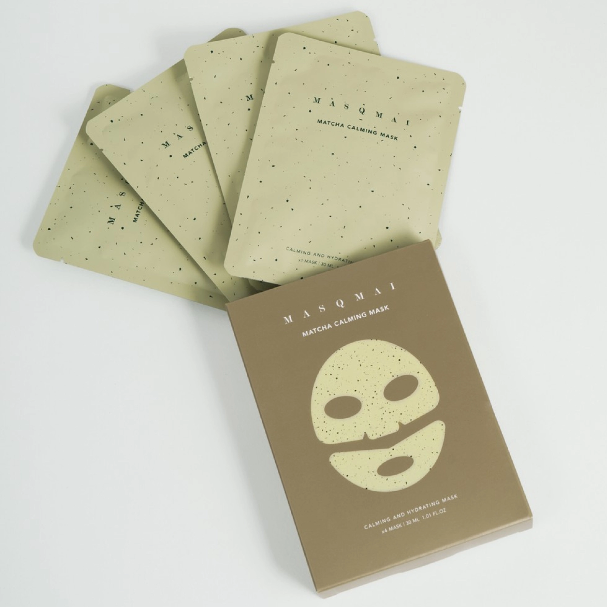 Набір заспокійливих гідрогелевих масок для обличчя Matcha Calming Mask Set MASQMAI Обʼєм 30 мл — фото 2