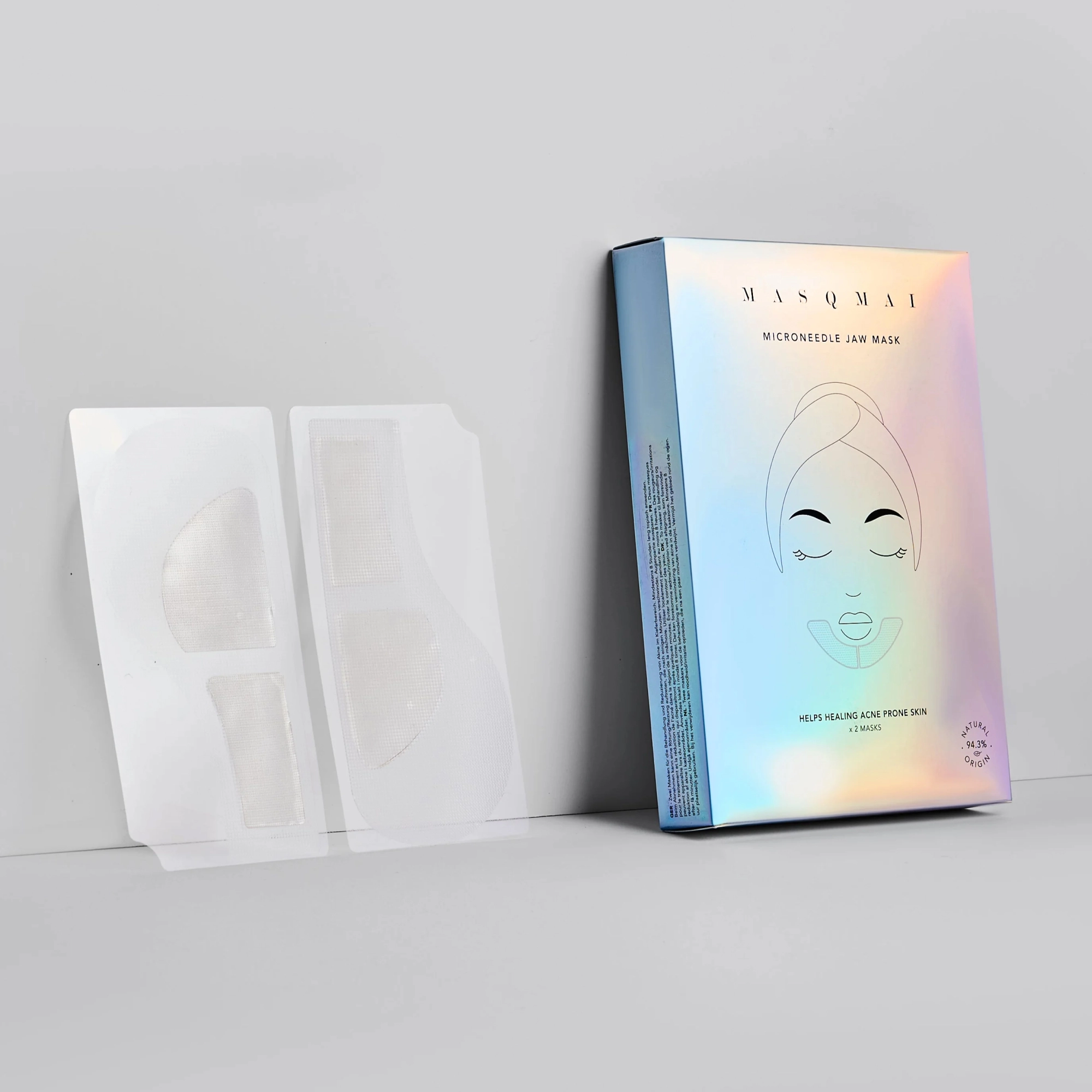 Мікроголкові патчі для зони підборіддя проти висипань Microneedle Jaw Mask Set MASQMAI — фото 3