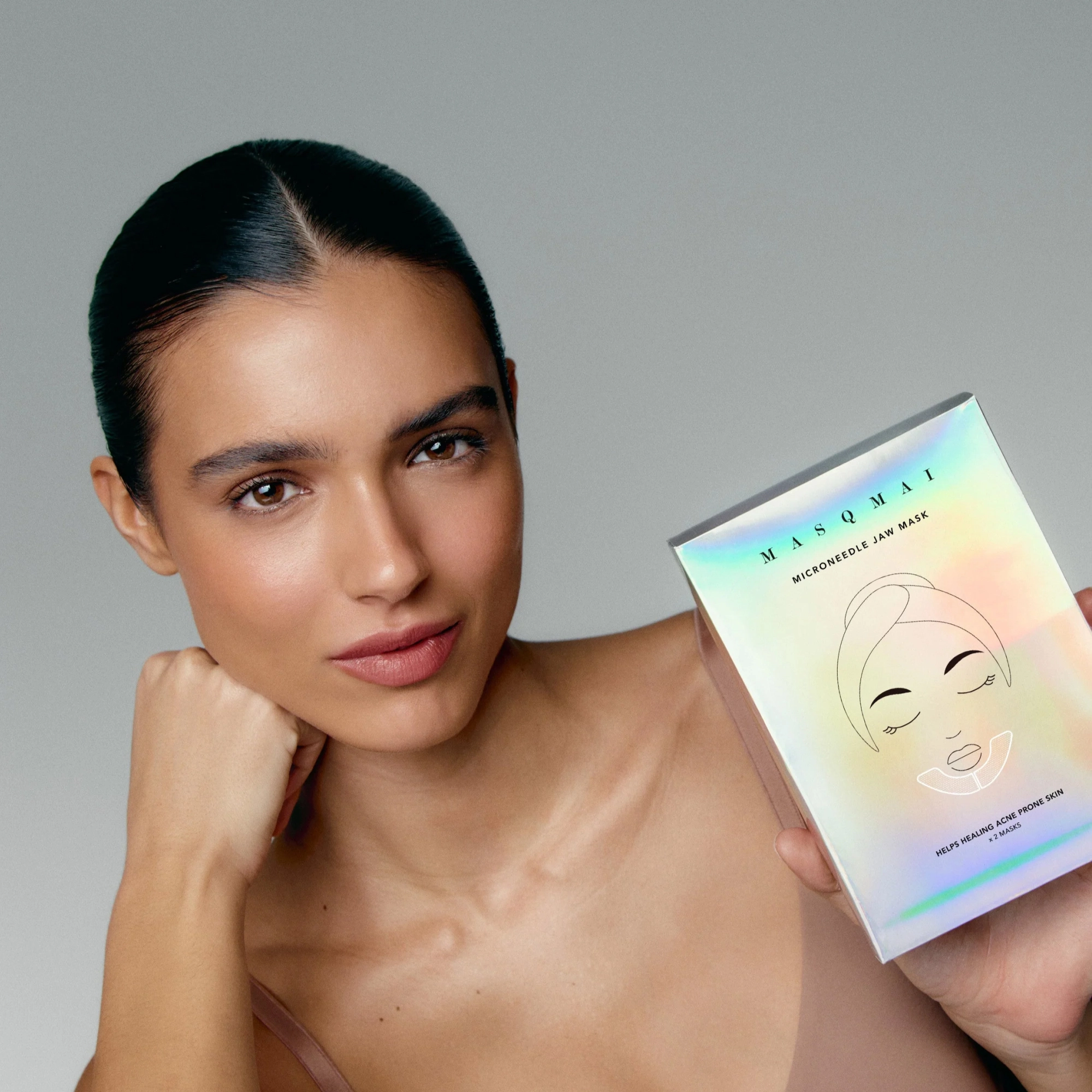 Мікроголкові патчі для зони підборіддя проти висипань Microneedle Jaw Mask Set MASQMAI — фото 7