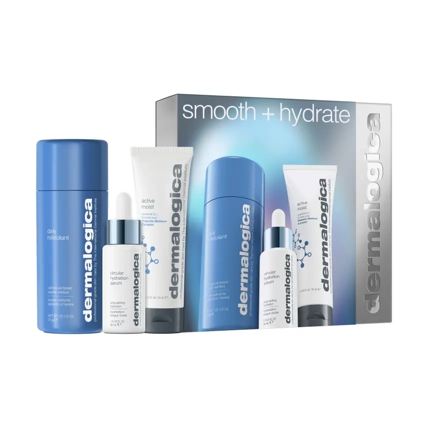 Набір бестселерів для відновлення і зволоження шкіри Smooth + Hydrate Kit DERMALOGICA